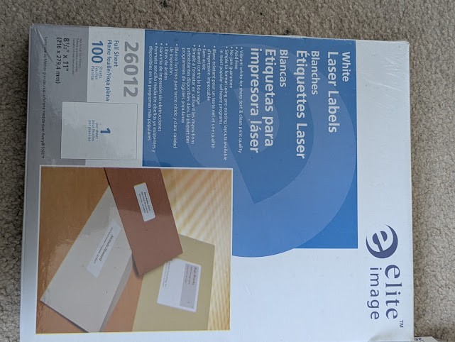 Elite Image White Laser Labels Office supplies