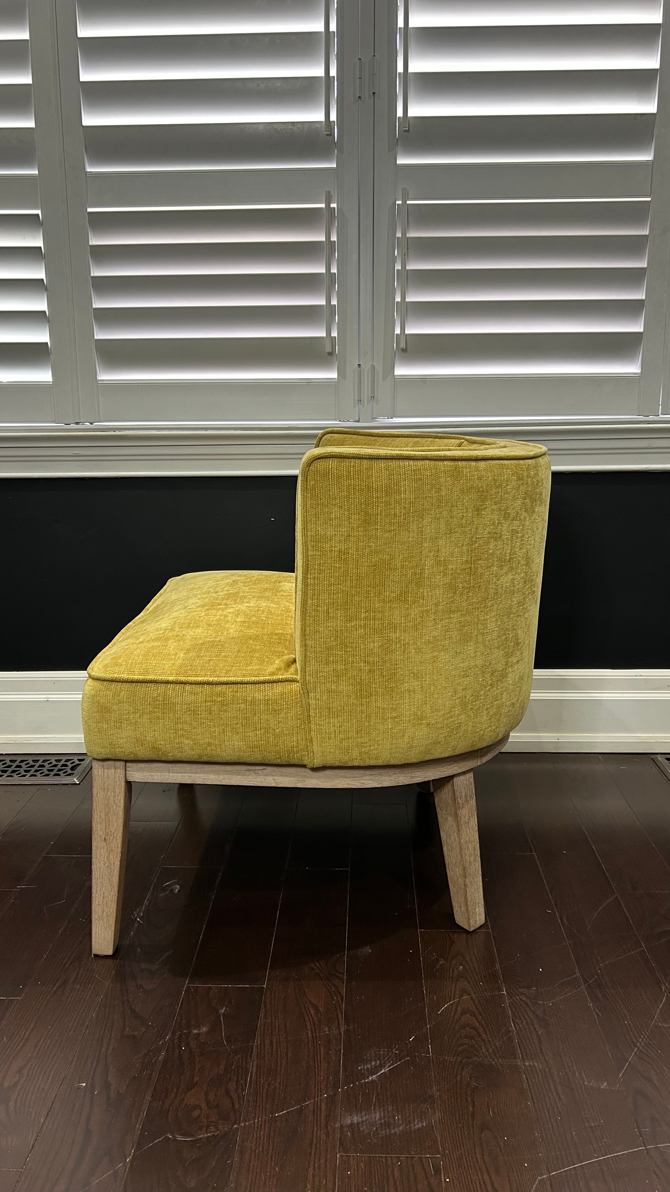 George Oliver Yellow & Oak Upholstered Barrel Chair - Wayfair - photo 3
