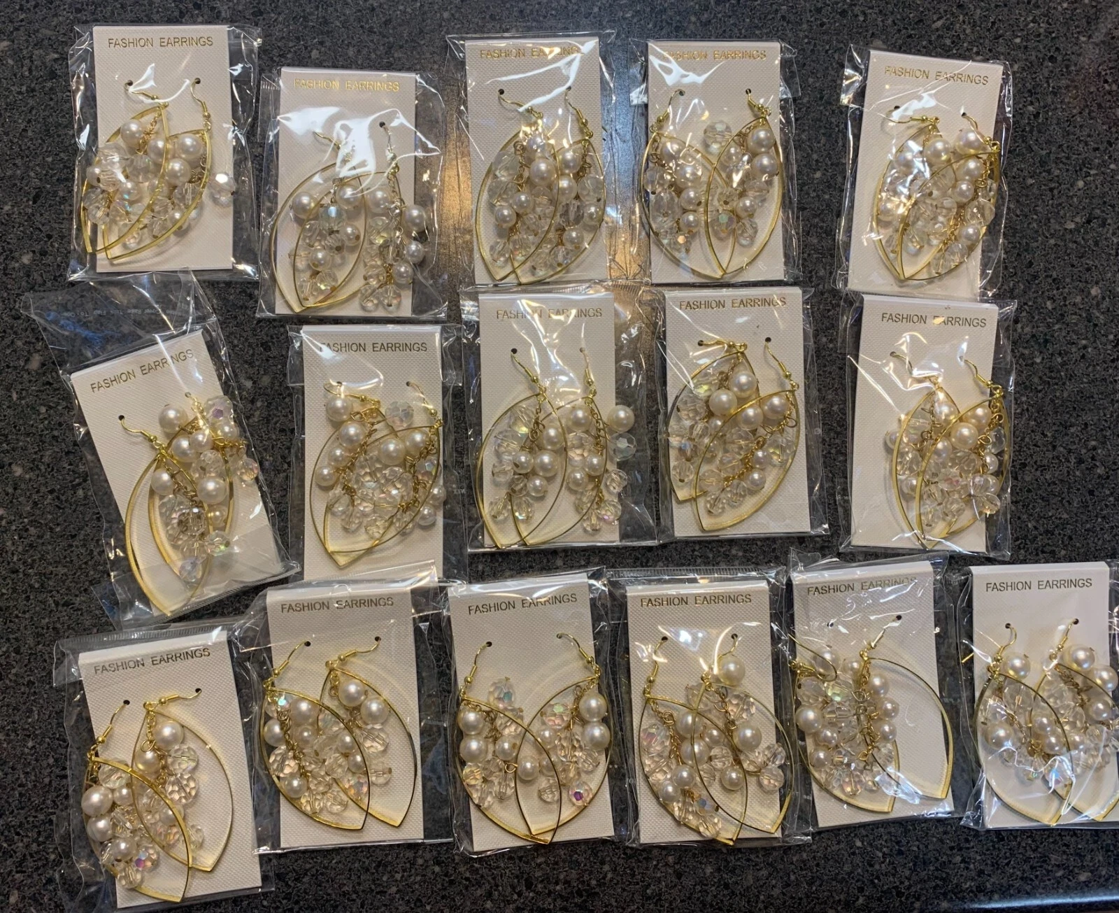 16 New Pairs of Dangle Hook Beaded Earrings - photo 3