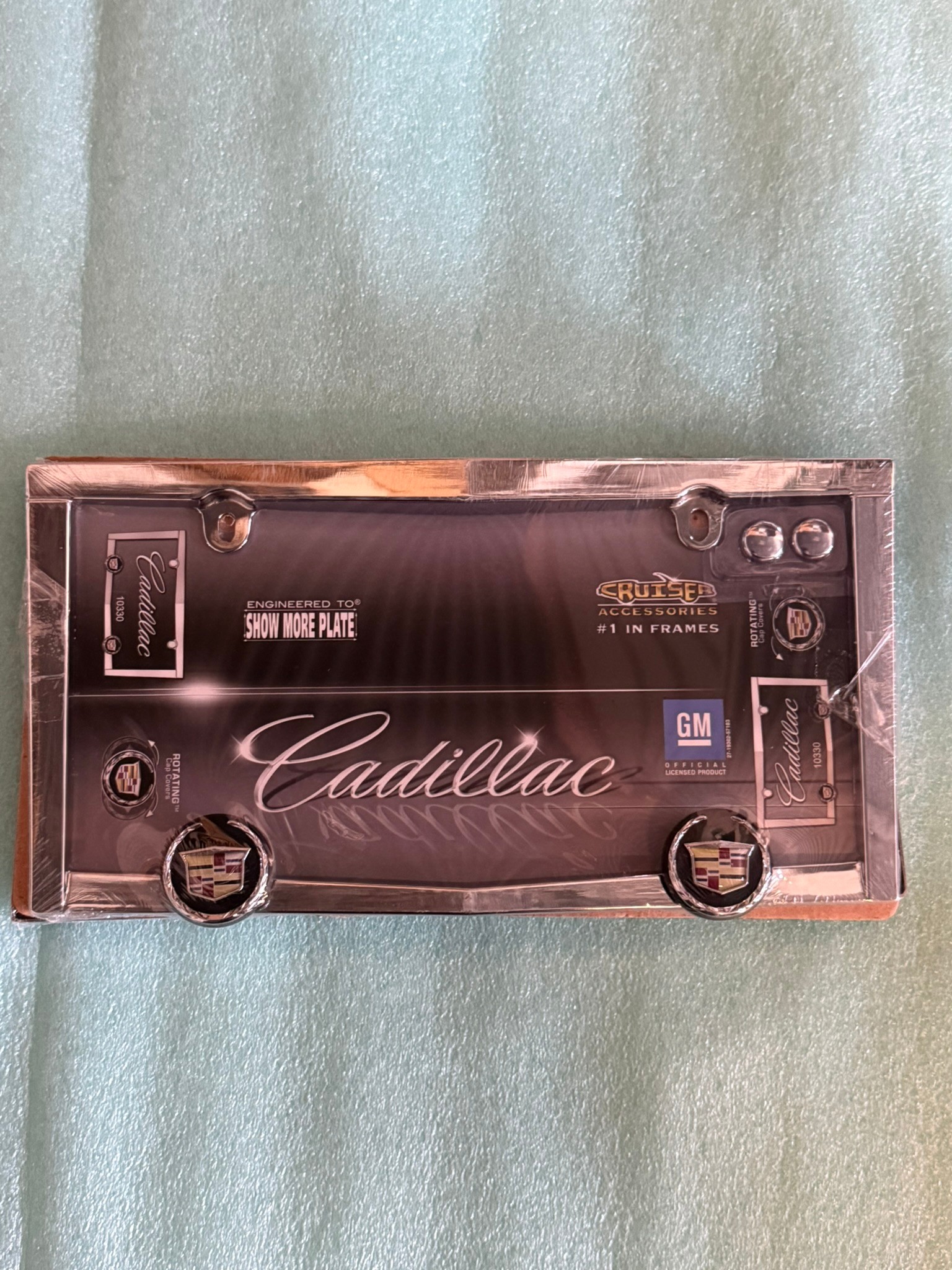 2 New Cruiser Accessories Cadillac License Plate Frame