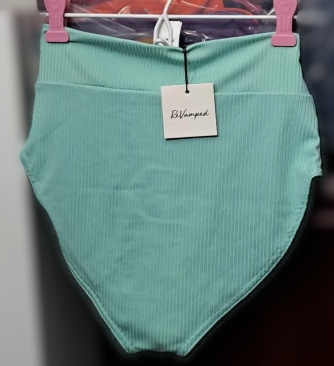 Brand New w/Tags Mint Ribbed Zipper Mint Green Bikini Set - photo 5