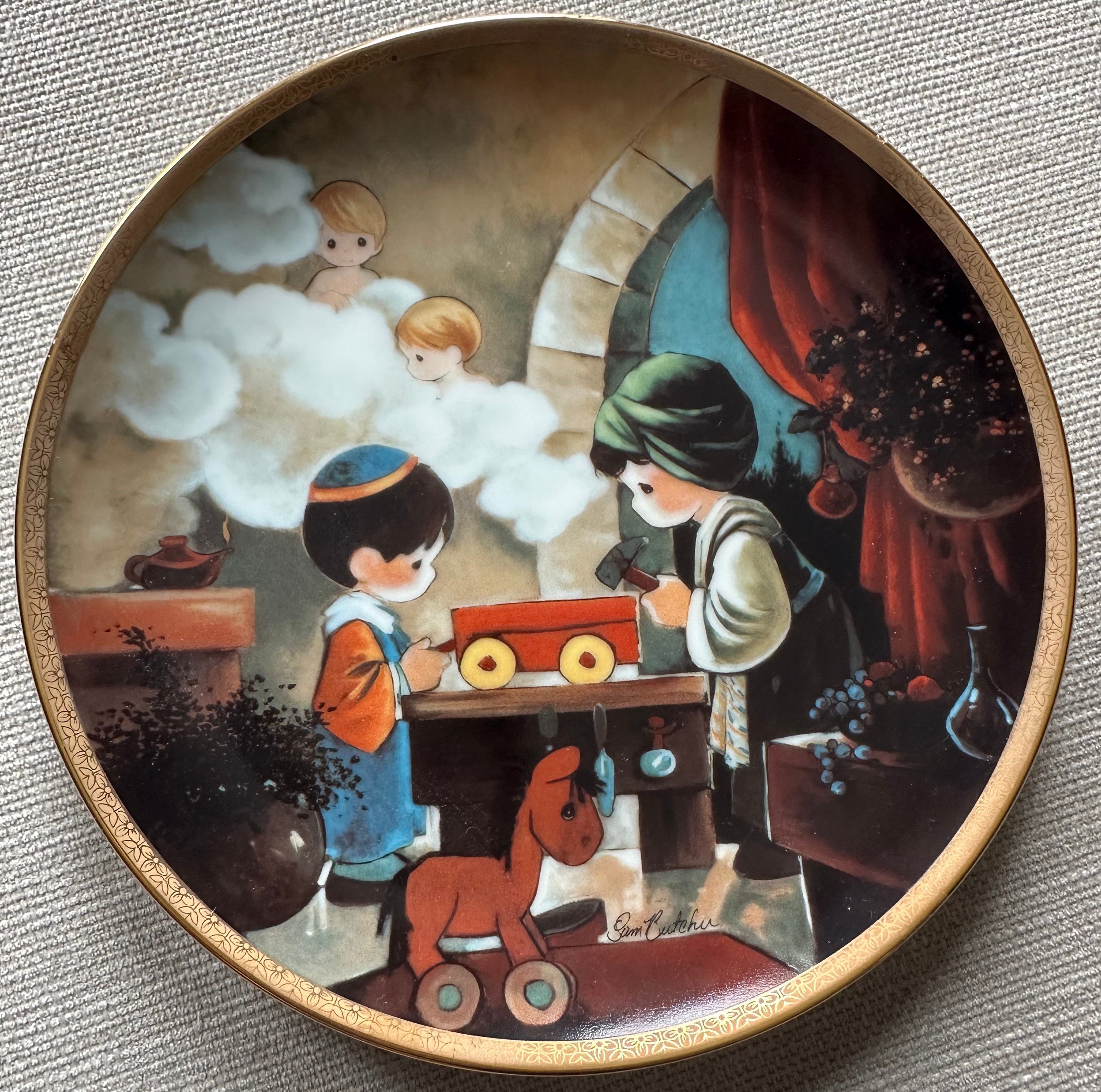 Precious Moments "The Carpenter Shop" Plate