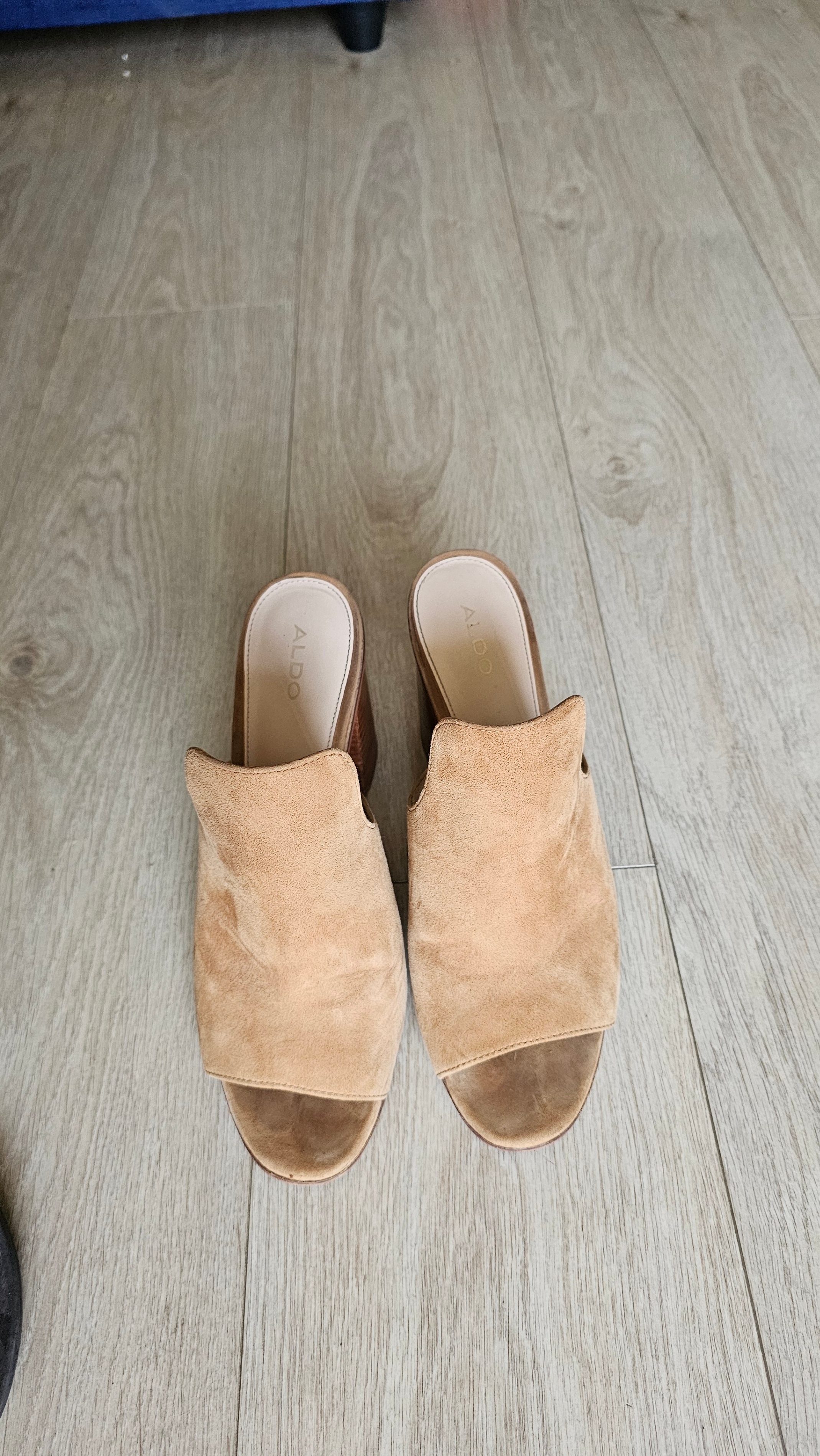 Aldo Suede Heeled Mules Size 11