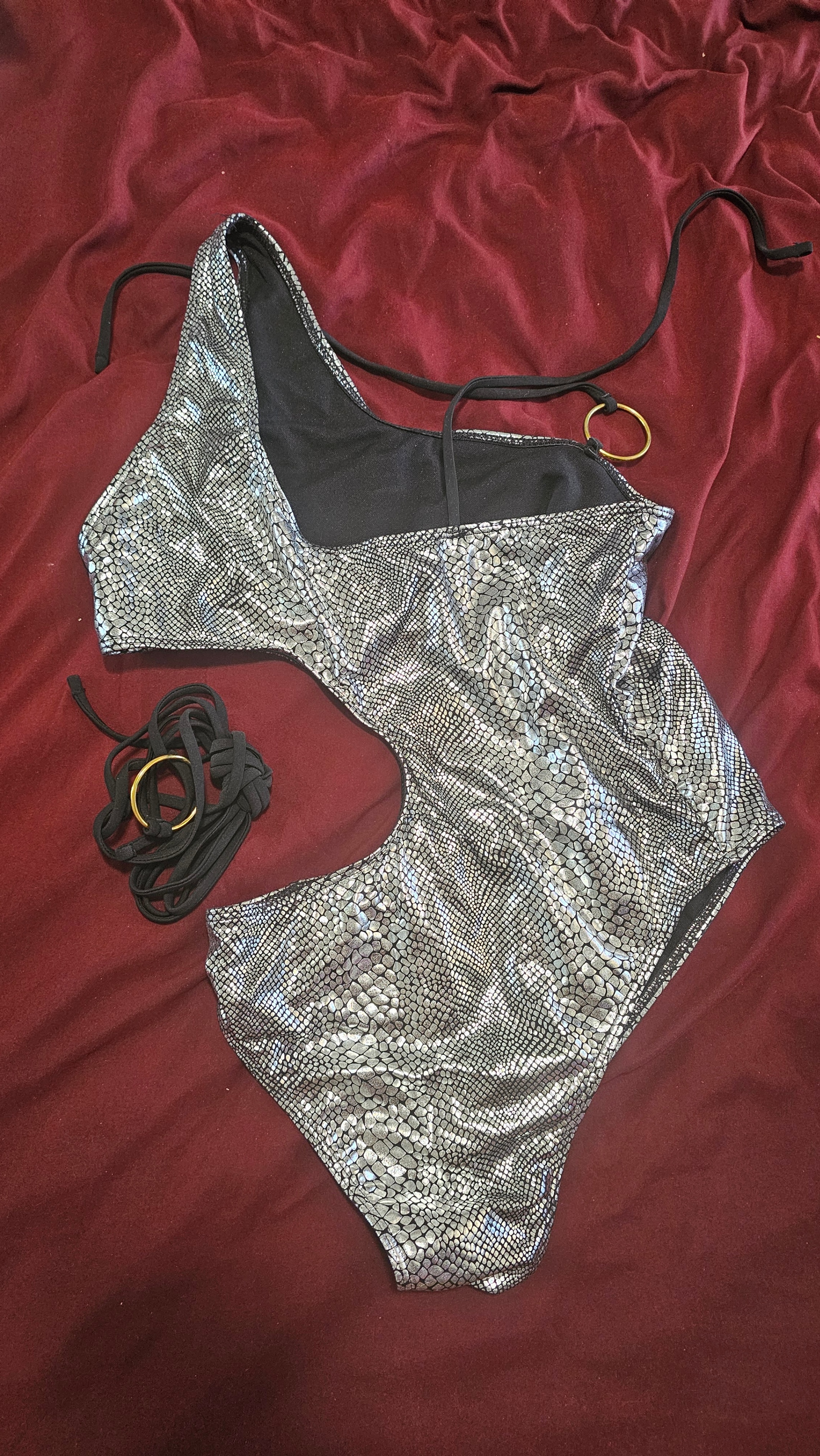 Silver One-Piece Swimsuit - photo 2