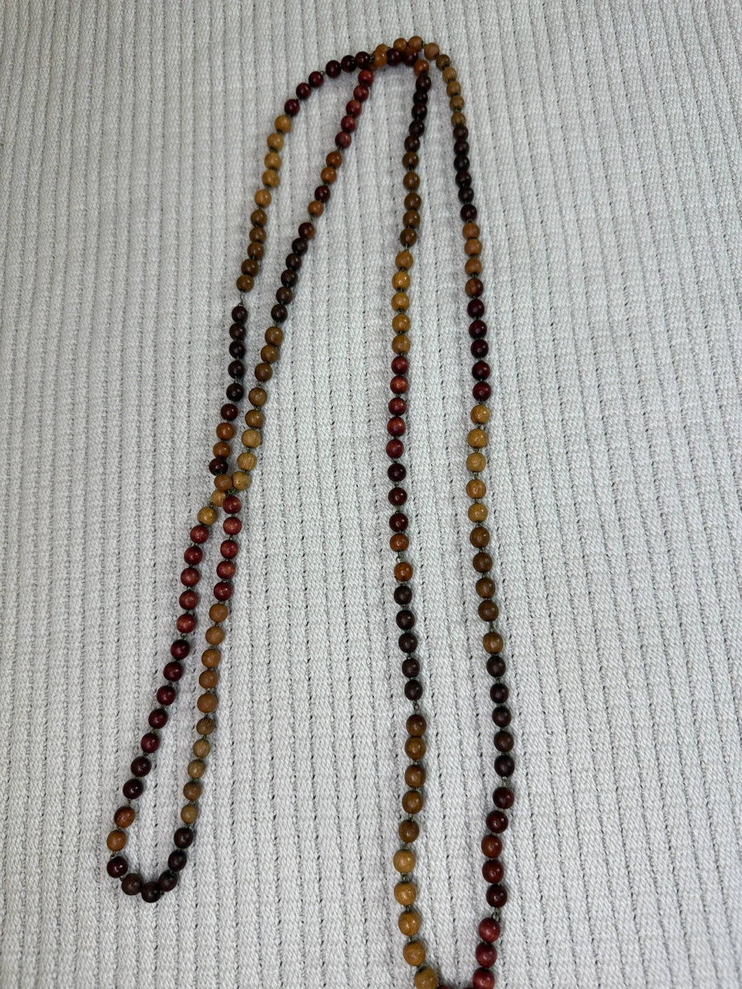 🧡 Wooden Bead Long Necklace 3-color - photo 2