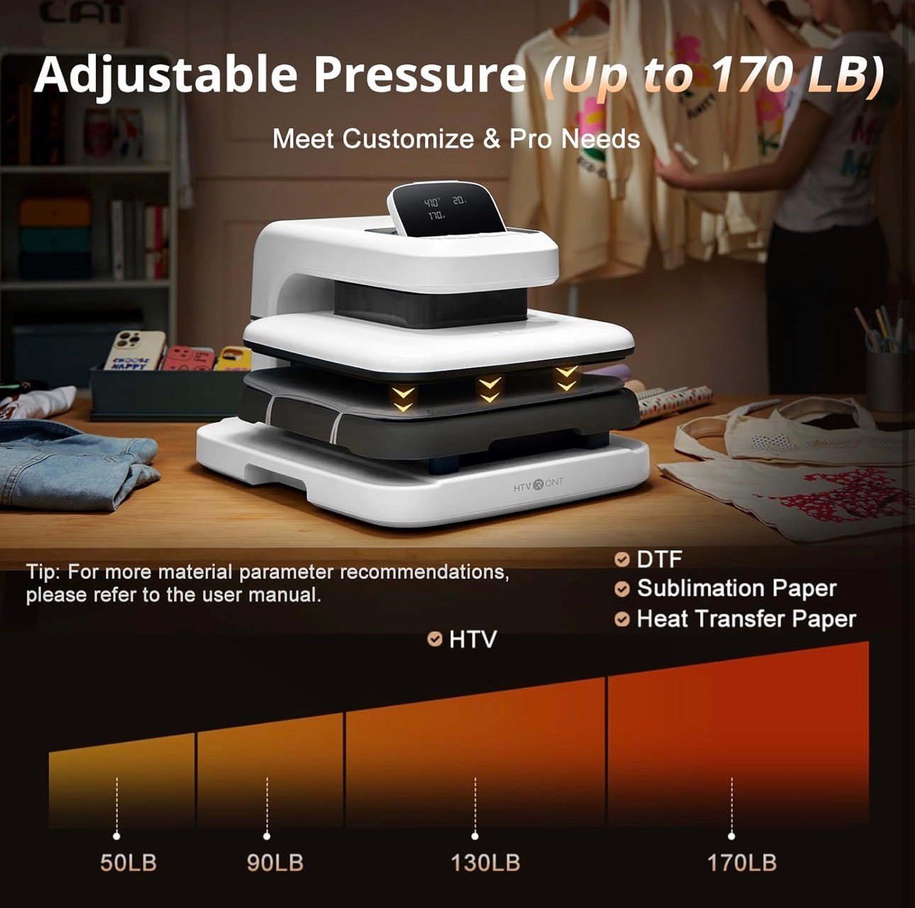 NEW: Digital Auto Heat Press 2 Adjustable pressure/height 15x15 - photo 4
