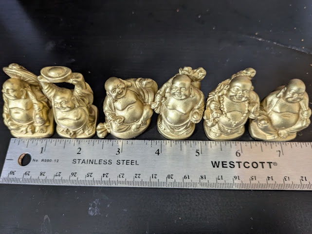 Adorable Good Fortune Laughing Buddhas Six Laughing Buddhas