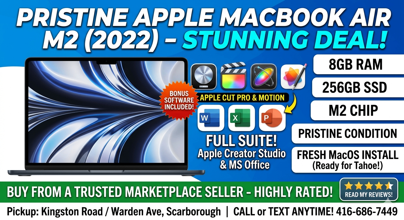 Apple MacBook Air 13" M2 Processor PRISTINE