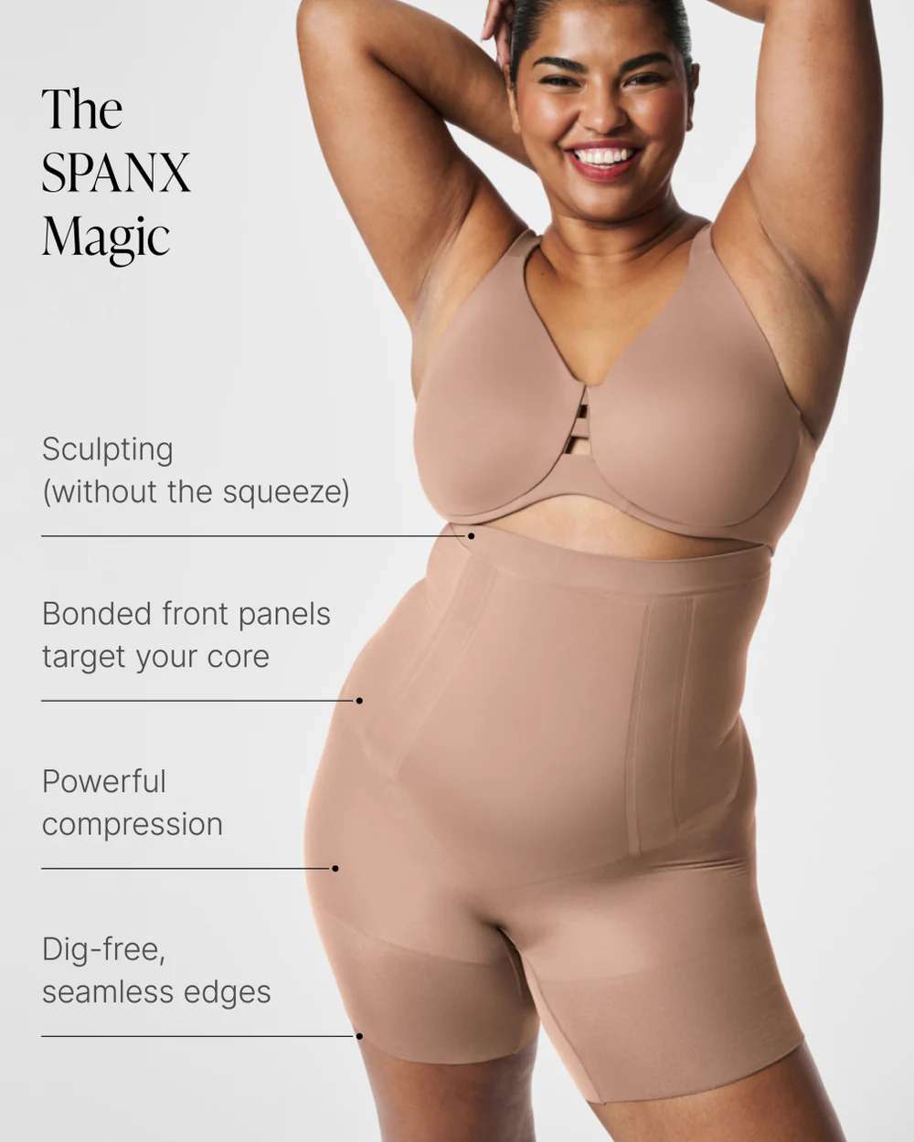 SPANXsculpt™ OnCore High-Waisted Mid-Thigh Short Nude Small - photo 3