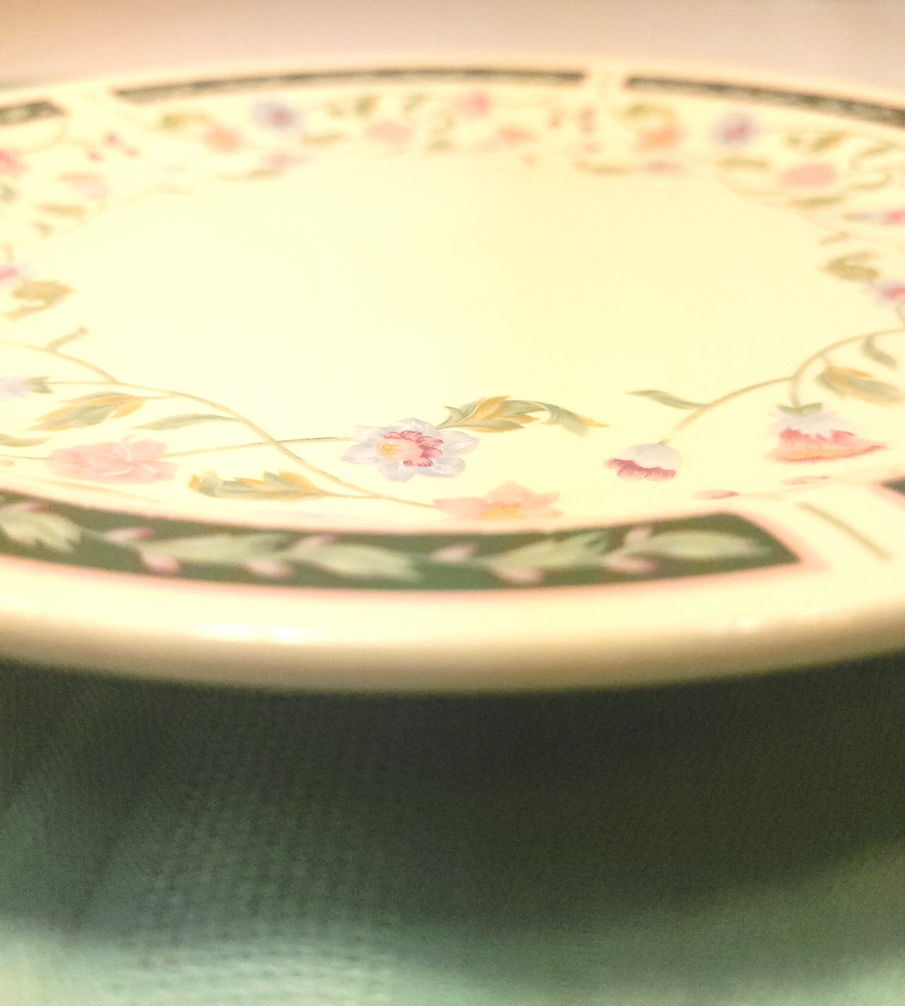 Sunflower China 10.5" Dinner Plate with Gold Stand, Circa 1995 - photo 2