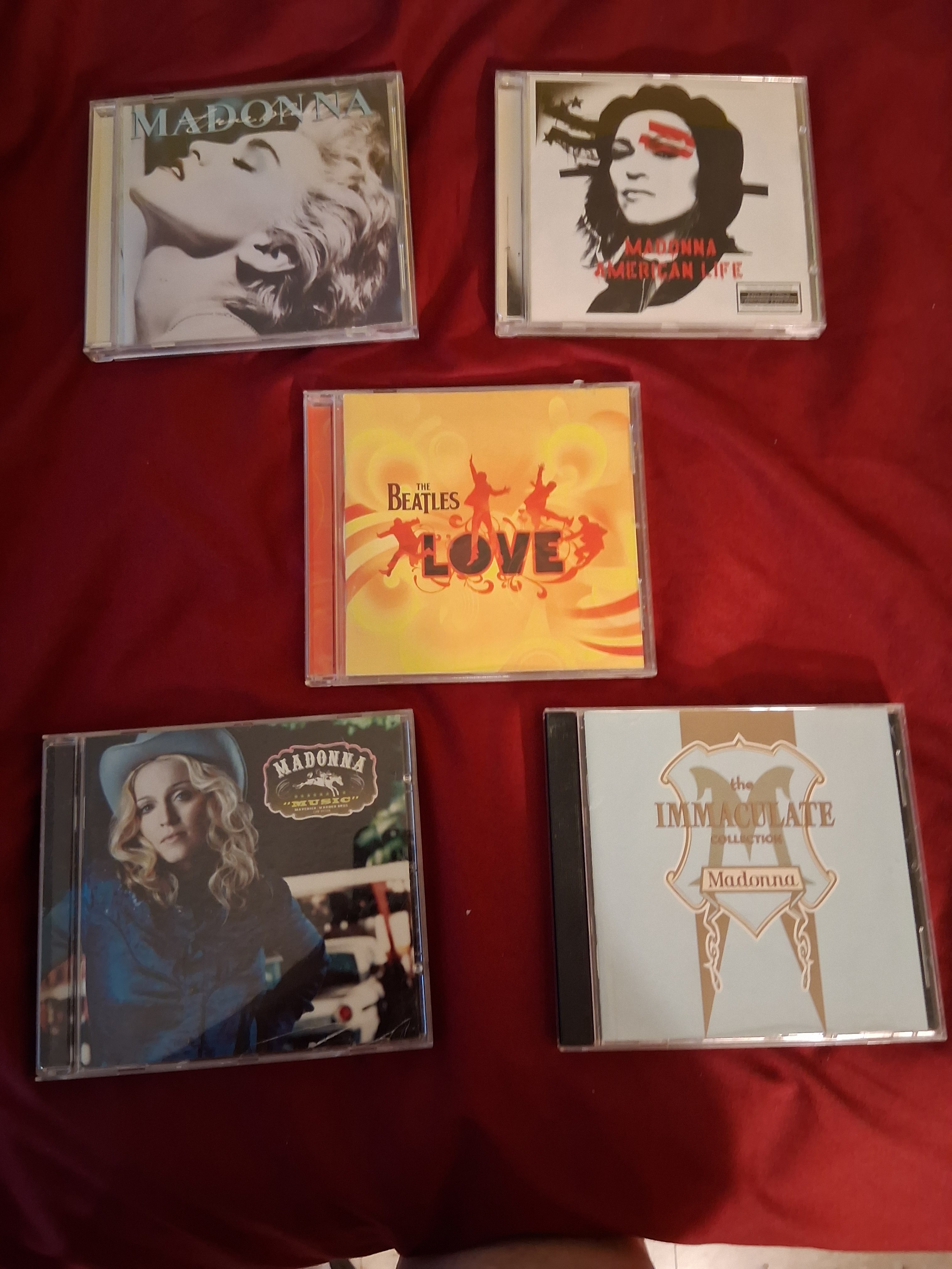 MADONNA AND BEATLES CD'S