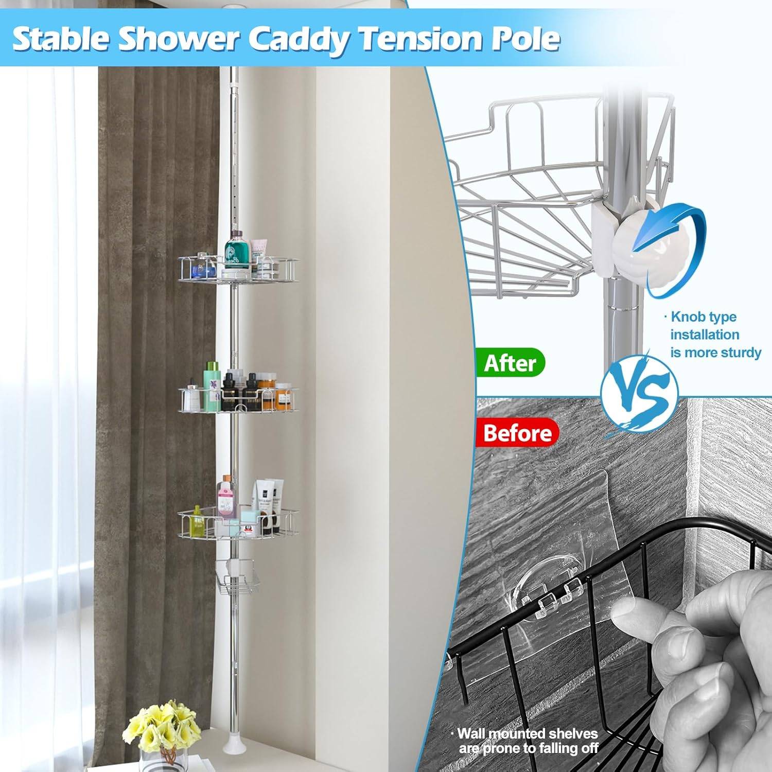 Stable Shower Caddy Tension Pole - New in Box! - photo 4