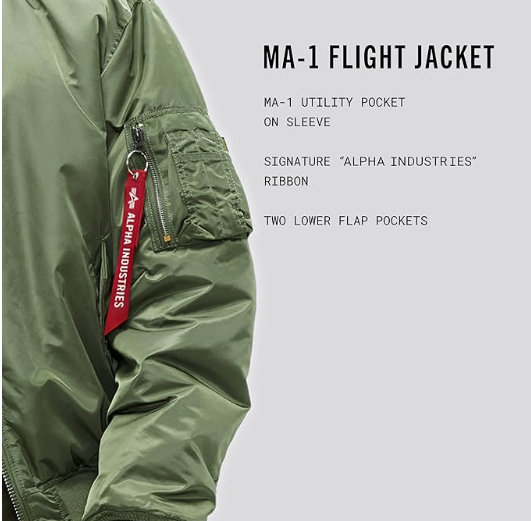 █ ✿ █ ALPHA INDUSTRIES MEN’S MA-1 BOMBER FLIGHT JACKET █ ✿ █ - photo 4