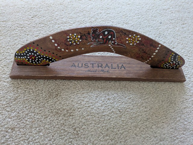 Boomarang tabletop Decor Wooden Aboriginal Australian - photo 4
