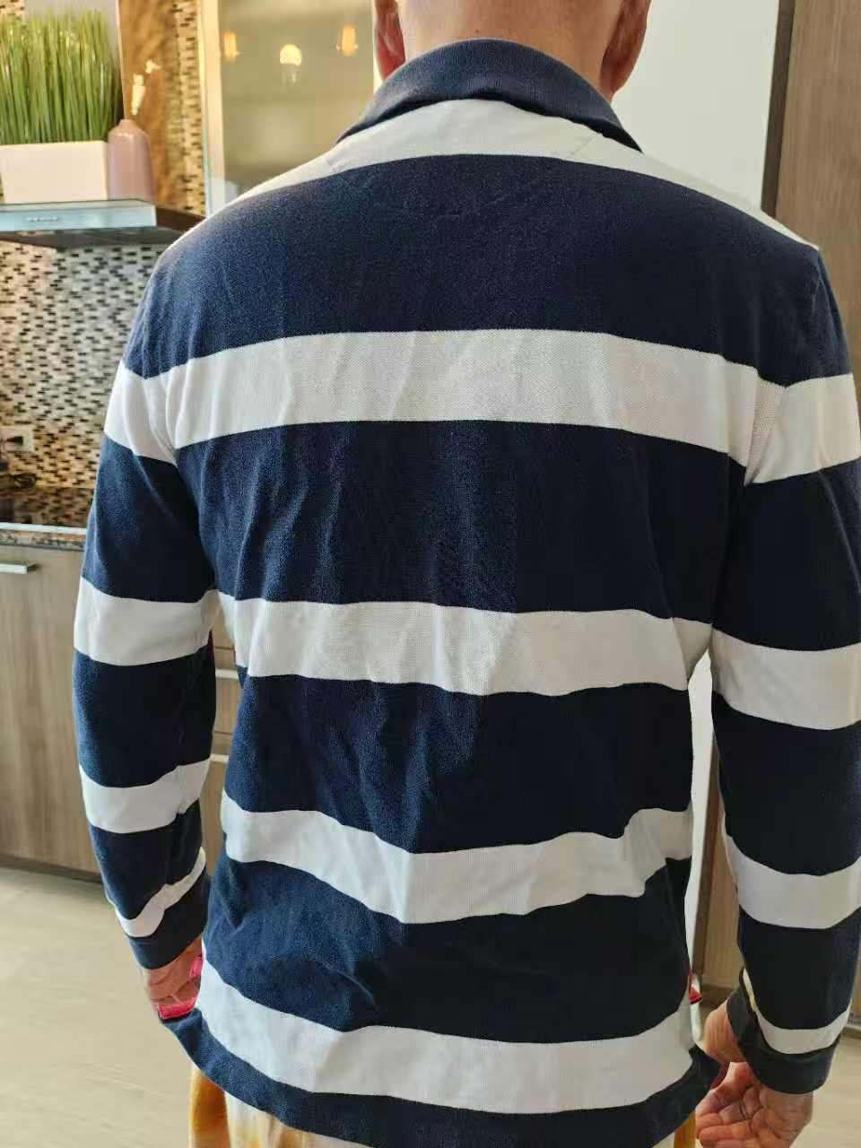 Navy & White Stripe Rugby Shirt - $5 Only! Description: - photo 3