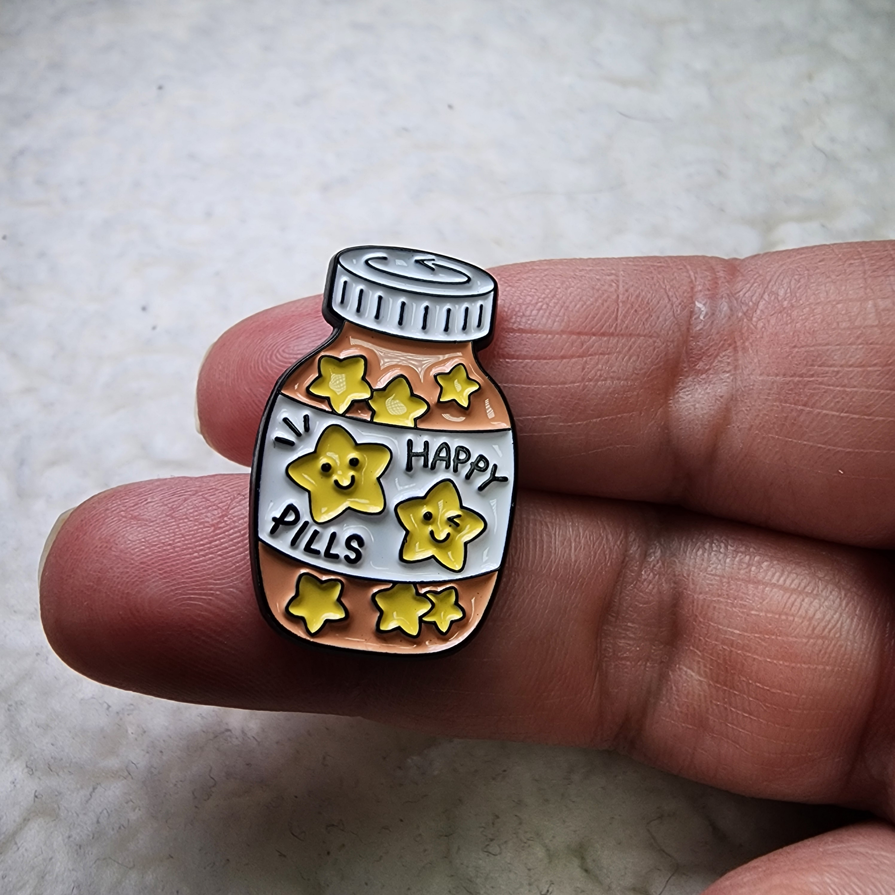 Pill Bottles Set of 5 Brooch Enamel Lapel Pins - photo 5