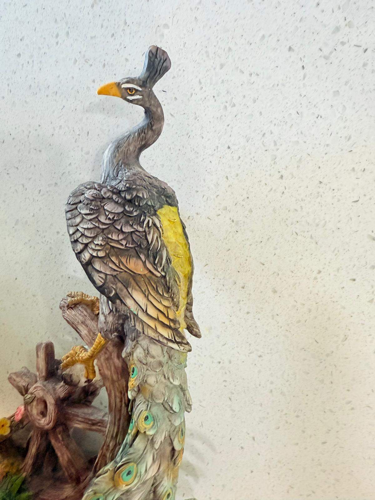 Peacock statue