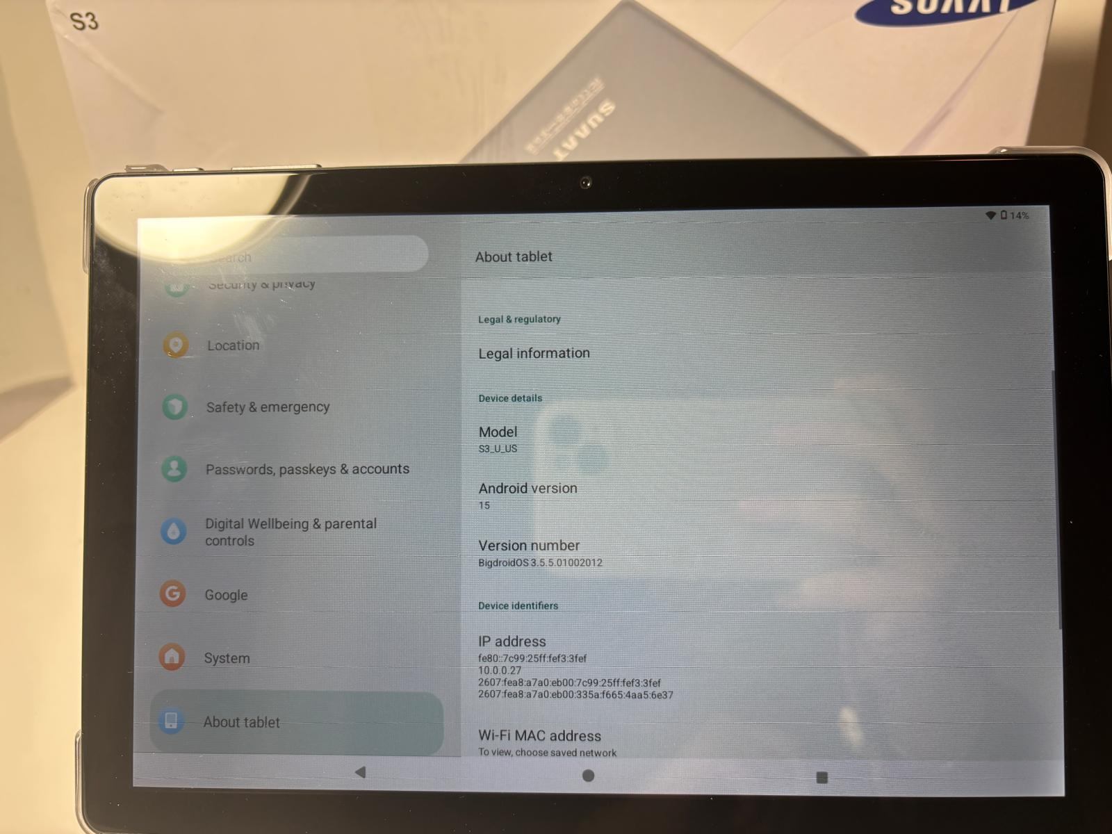 NEW OPEN BOX Android 15 Tablet 10" with Keyboard & Case - photo 5