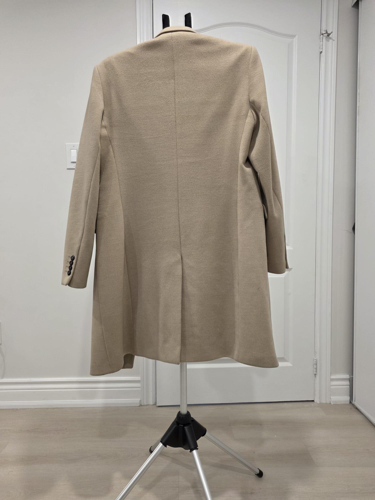 Zara Man Camel Overcoat – Size Large – Excellent Condition - photo 2