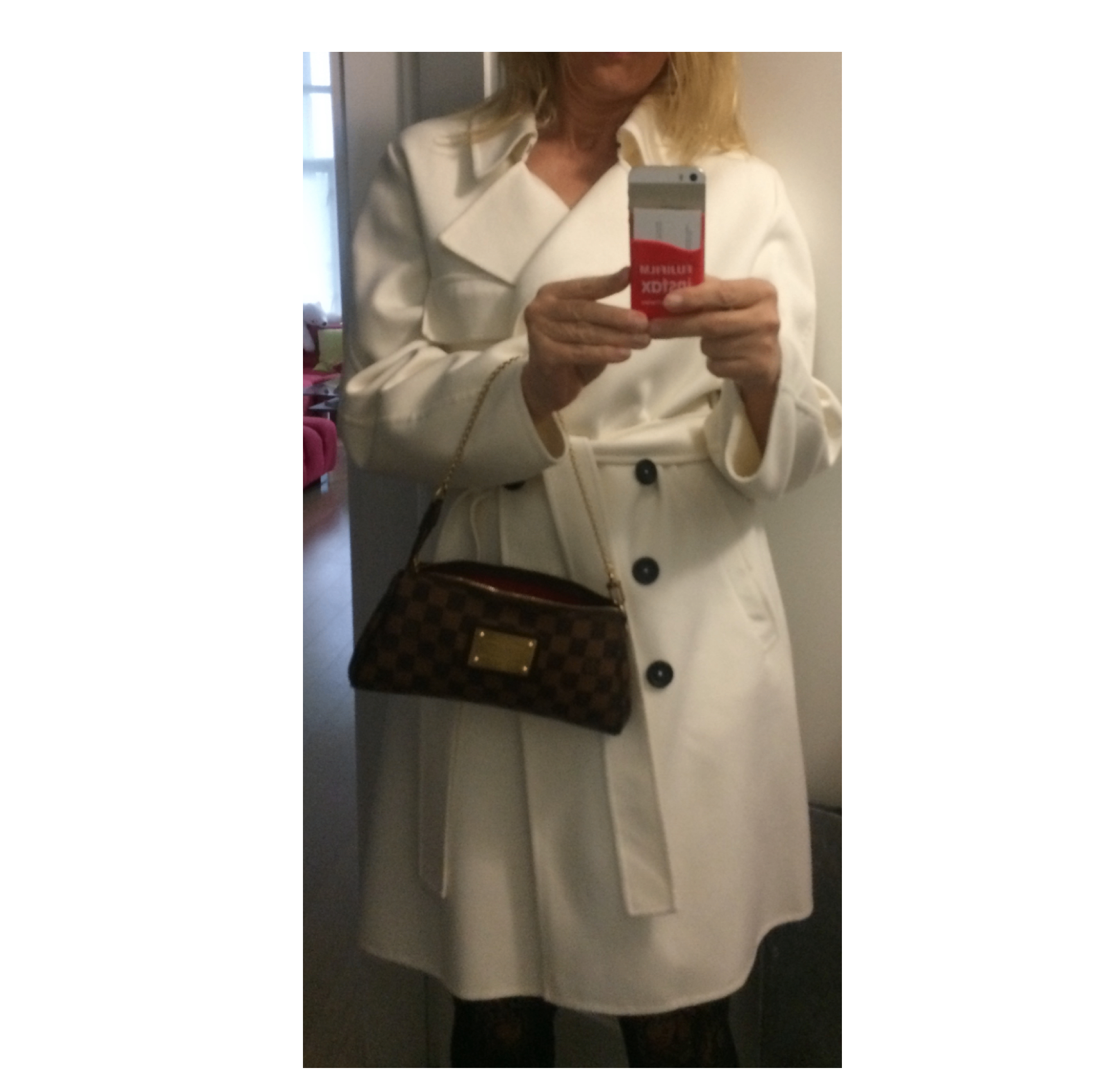 Louis Vuitton White Trench Coat L / XL wool like new - photo 2