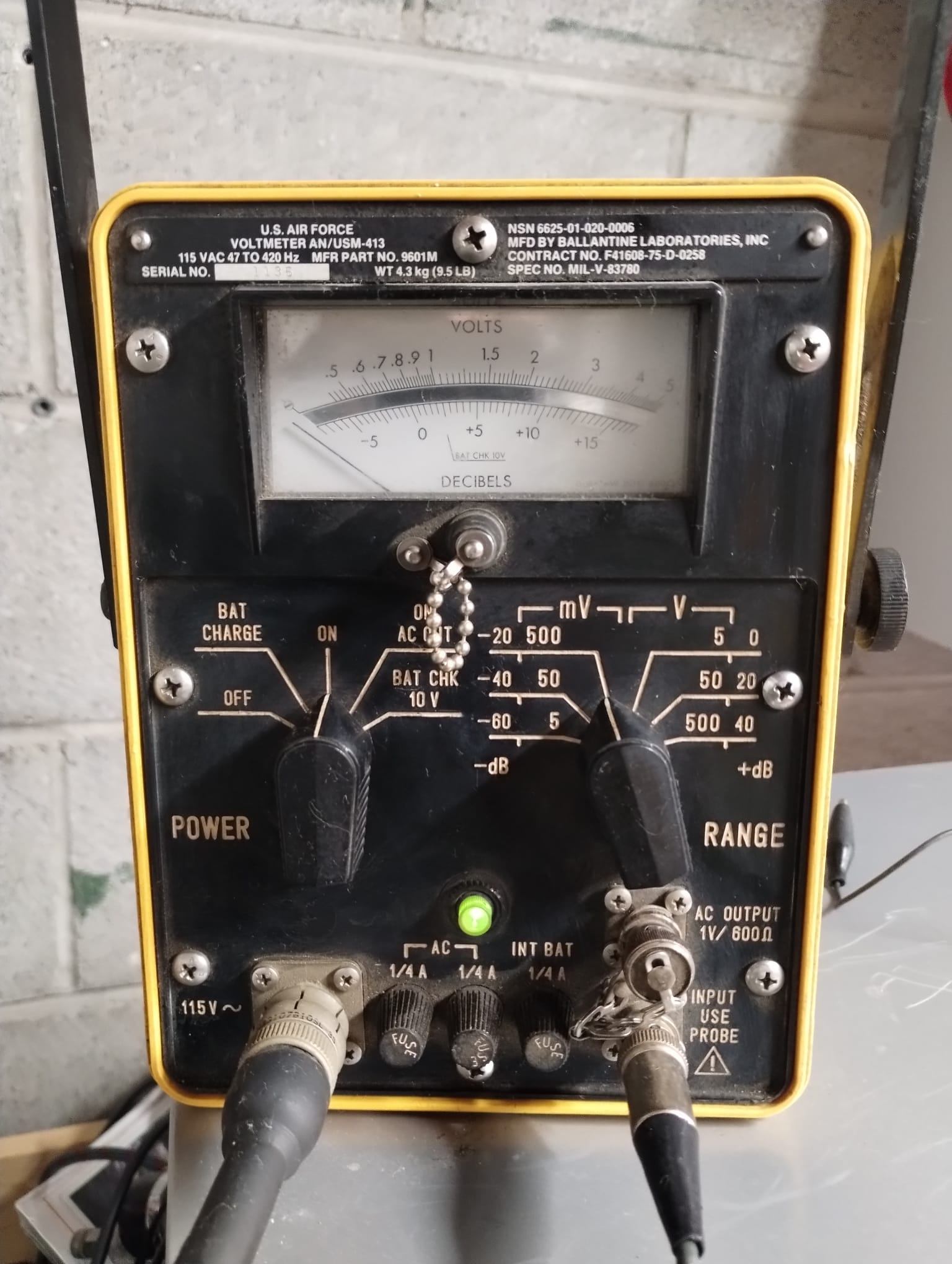 Vintage US Air Force Ballantine Laboratories