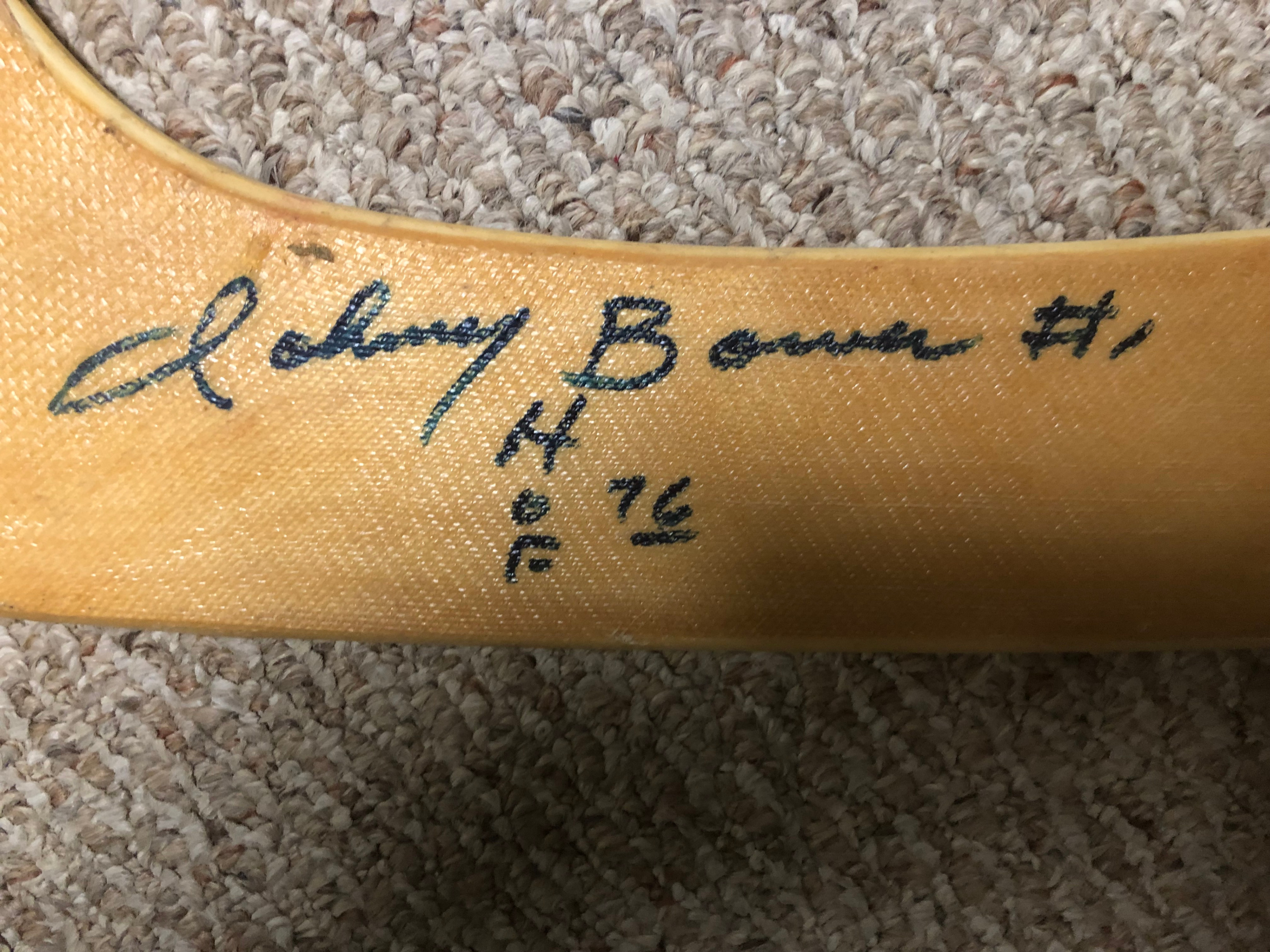 Johnny Bower Autographed SKOR Wooden Hockey Stick - photo 2