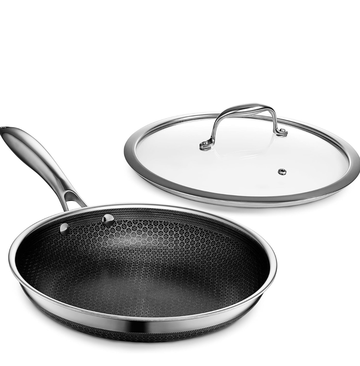 4 items, Brand new - 2 pans, HexClad Hybrid Nonstick Frying pan