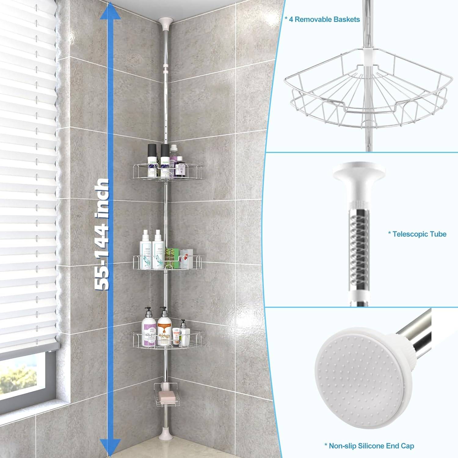 Stable Shower Caddy Tension Pole - New in Box! - photo 5