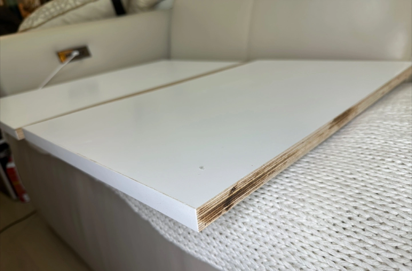 🥕 White Precut Shelves 13-1/2 W x 22-3/16 D inch - photo 4
