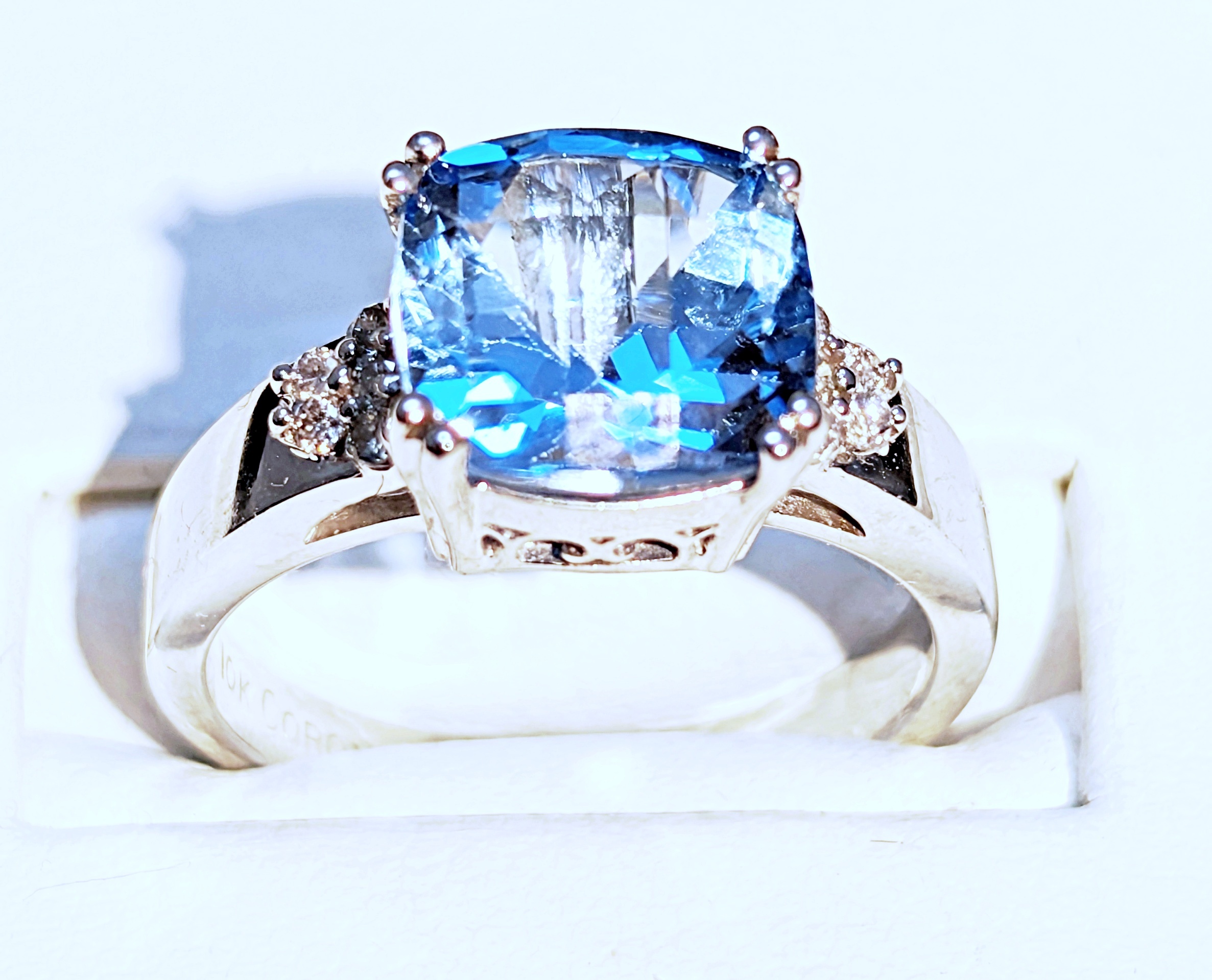 10K Blue Topaz ring - photo 4