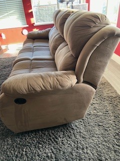 Microsuede recliner couch - photo 5