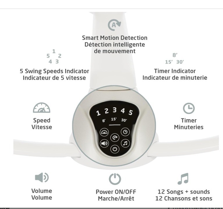 Maxi-Cosi Cassia Baby Swing – Motion Sensor – Brand New - photo 5
