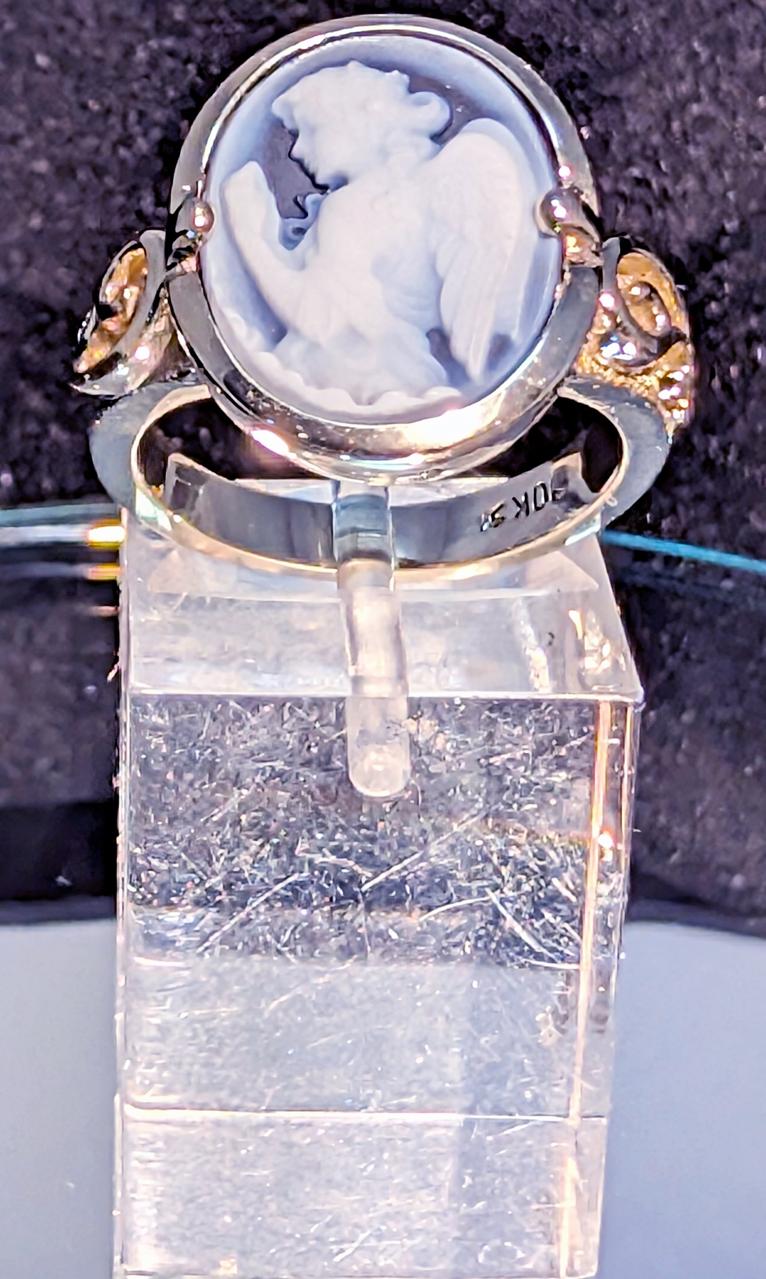 10K CAMEO RING - photo 2