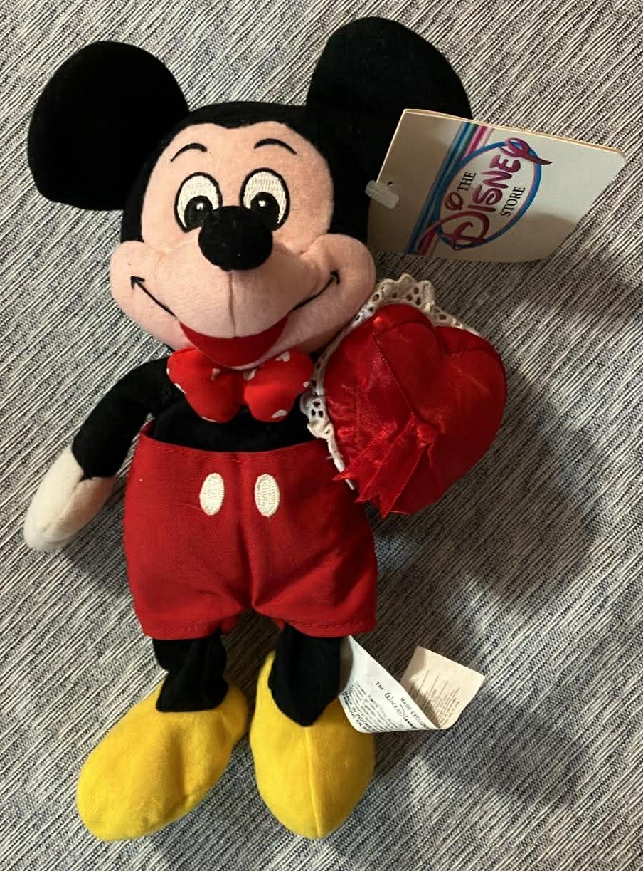 Disney Valentine Mickey Mouse Bean Bag Plush - 8 Inches