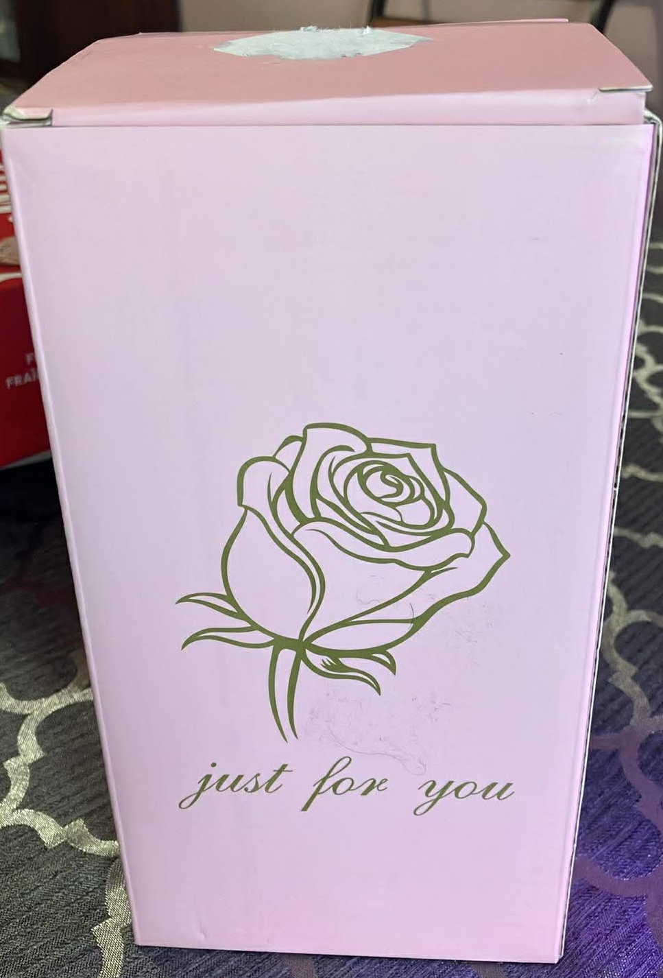 Rose and Butterfly Light Up in Glass Dome (New) - 9 Inches