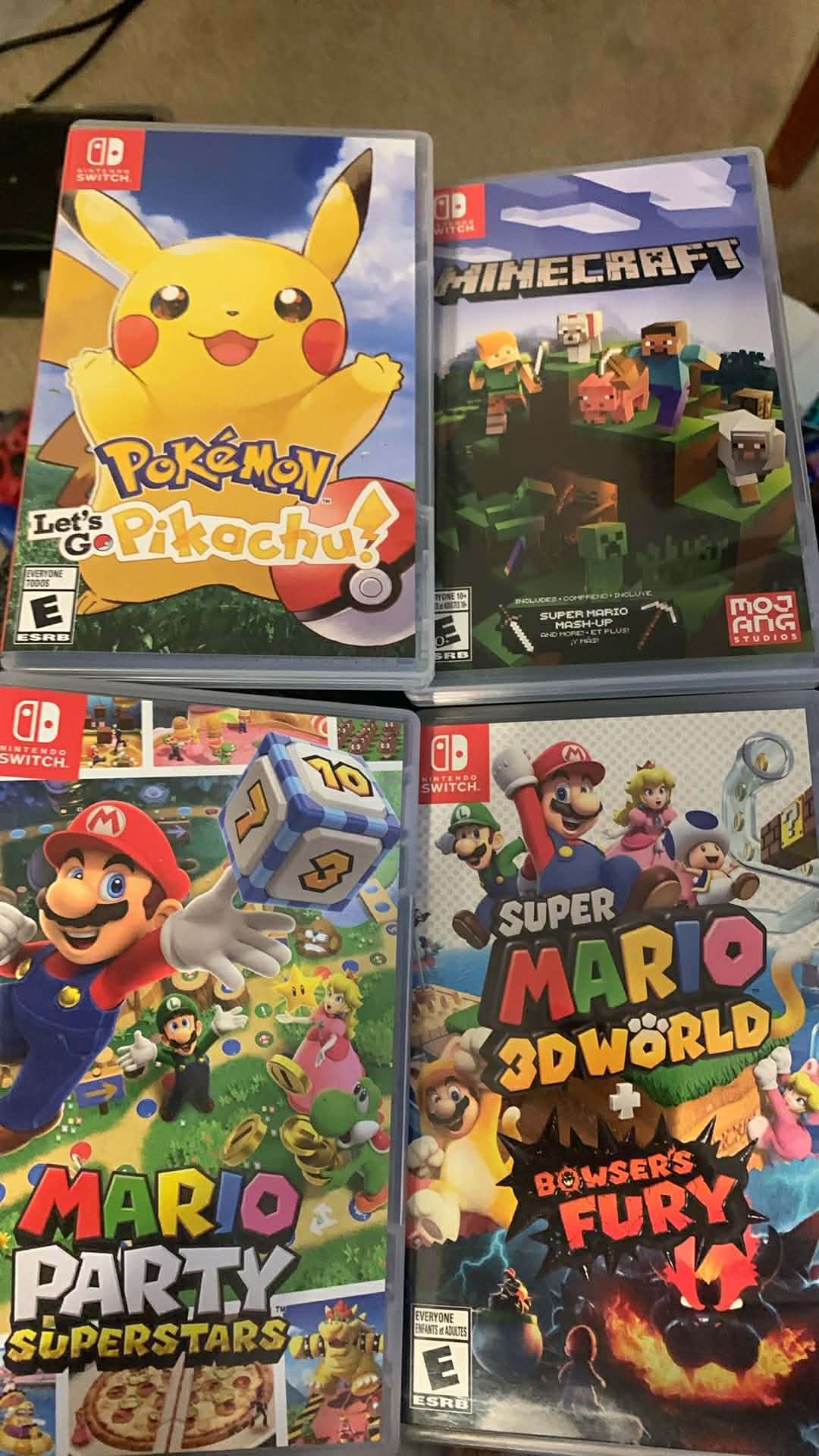 Nintendo Switch Games: Pokemon, Minecraft, Mario Party, 3D World