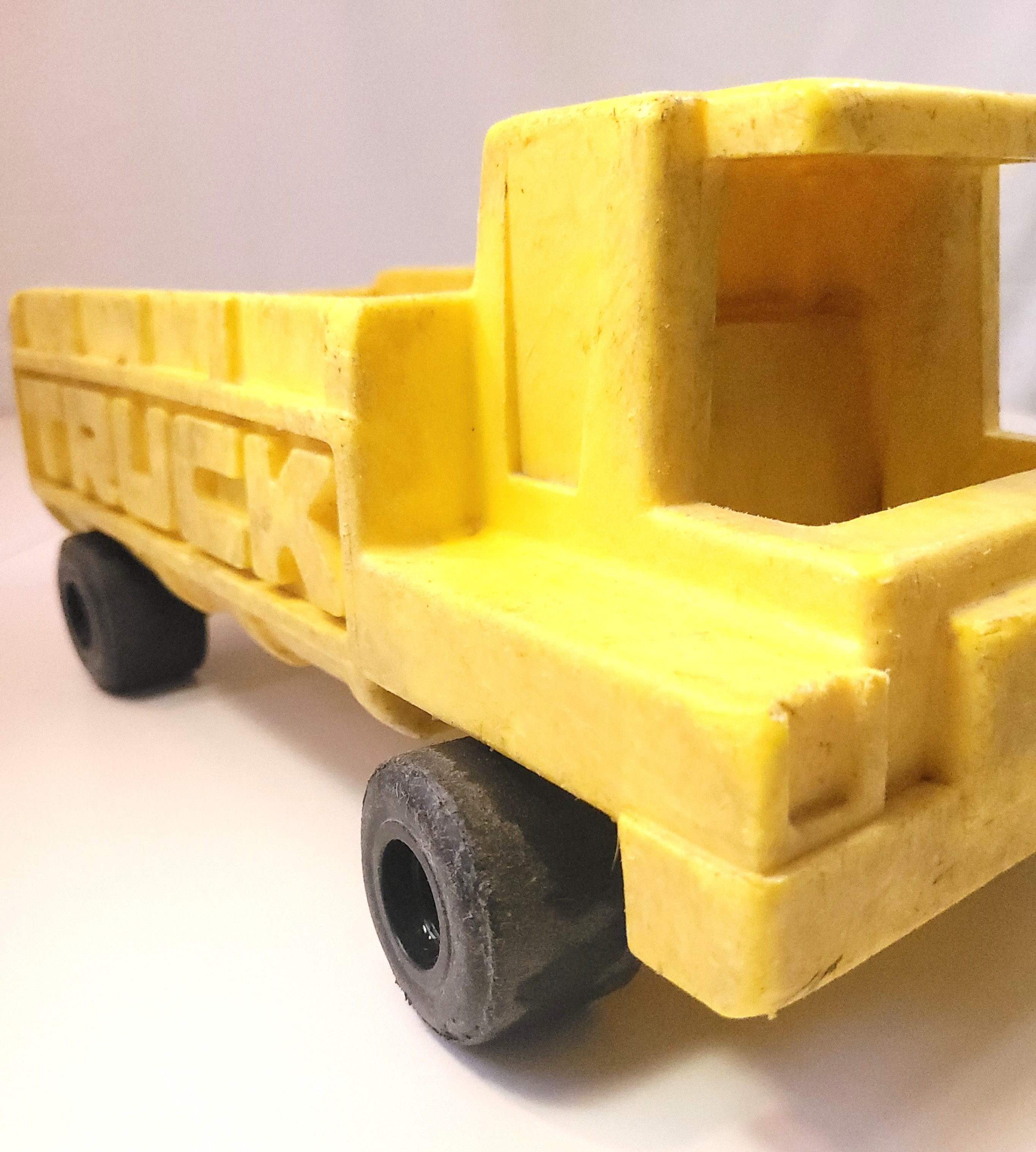 1971 Mattel Tuff Stuff Dump Truck Large 13" Yellow Toy Truck