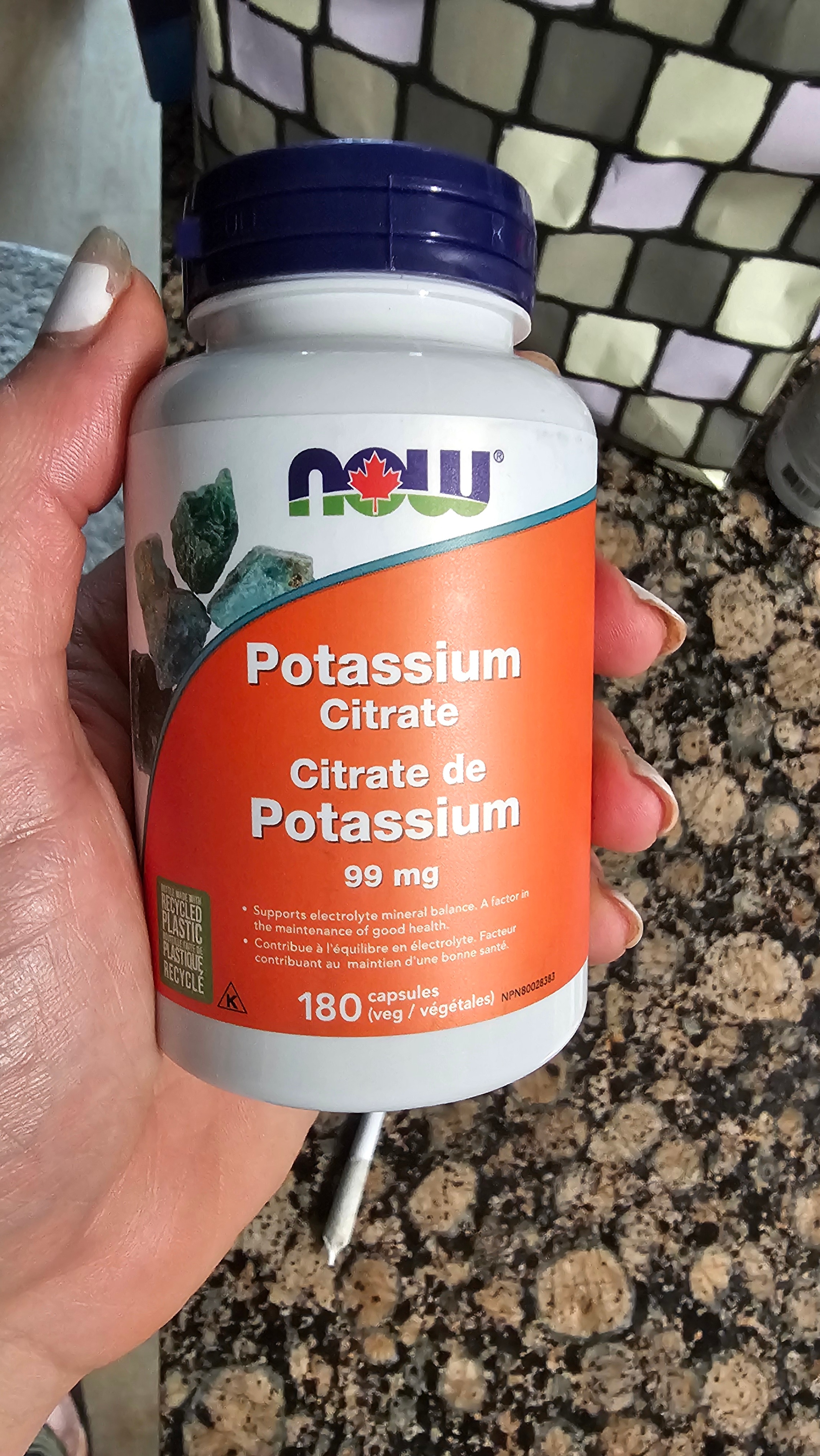 NOW Potassium Citrate 99mg, 180 capsules