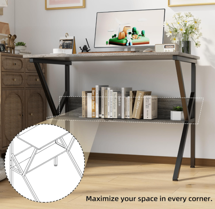 Small Computer Desk w/ Monitor Shelf - photo 4