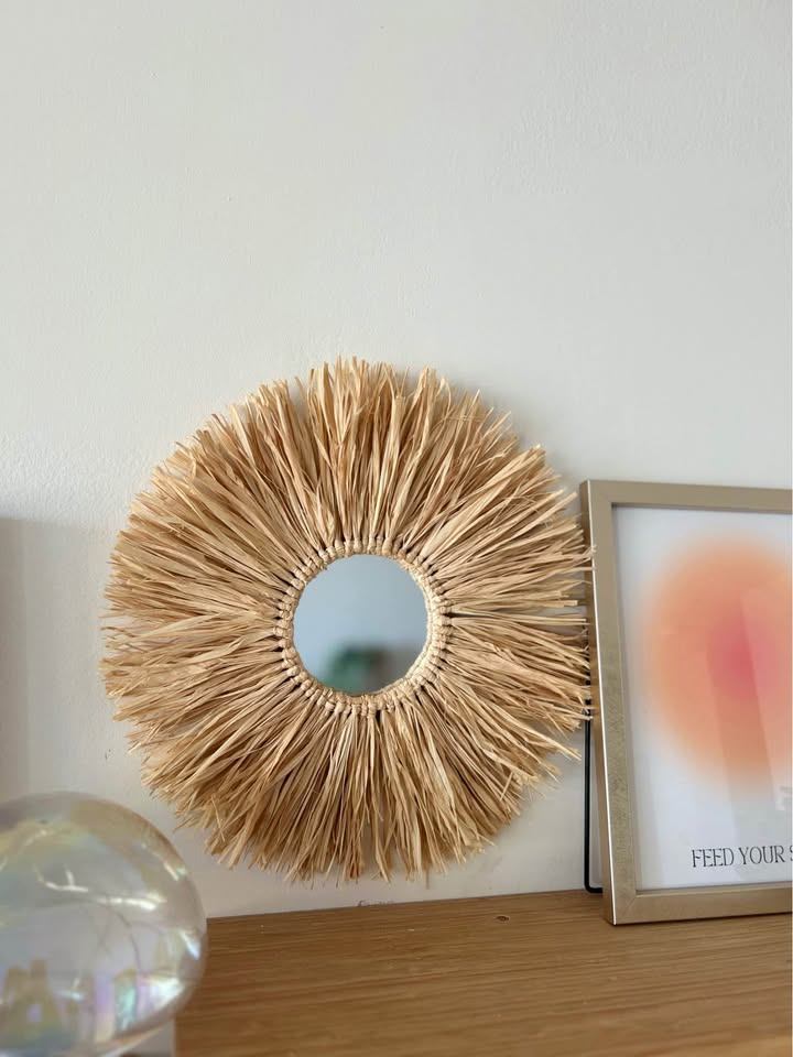 Raffia Wall Mirror - 25 cm - photo 2