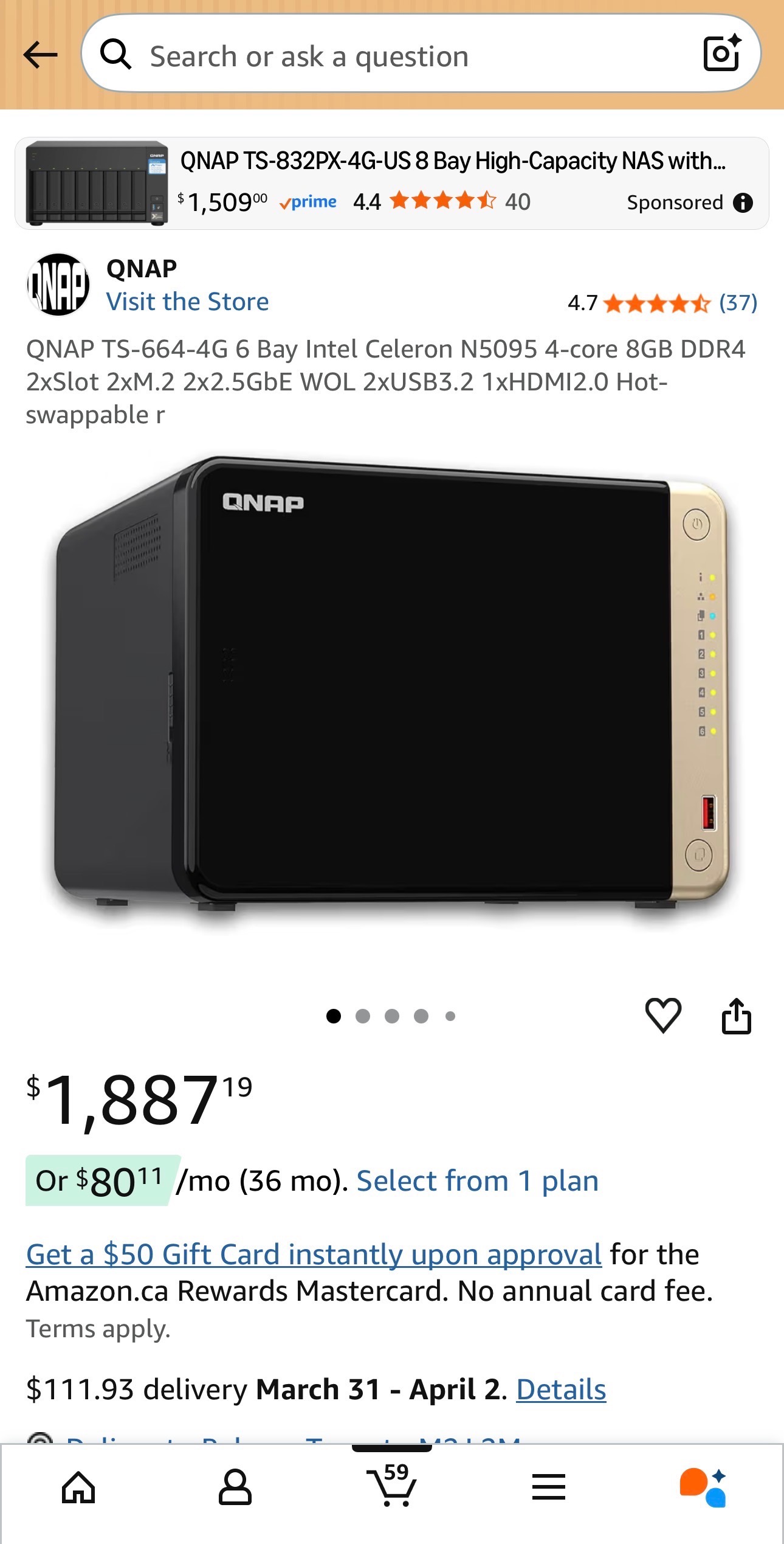 QNAP TS-664 6 Bay 8GB 2.9GHz | Expandable RAM - photo 3