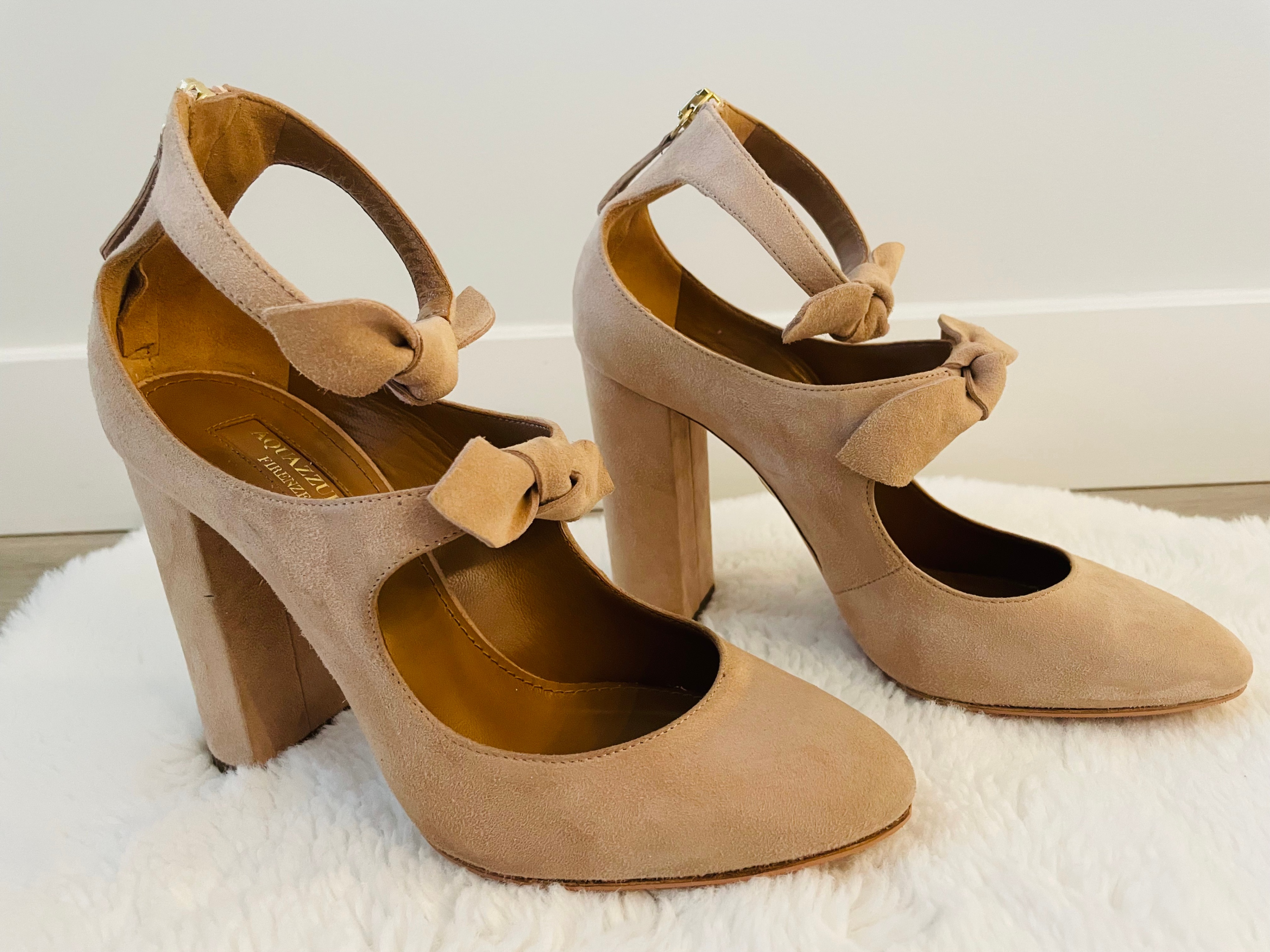 Aquazzura Firenze Suede Pumps Sz 36