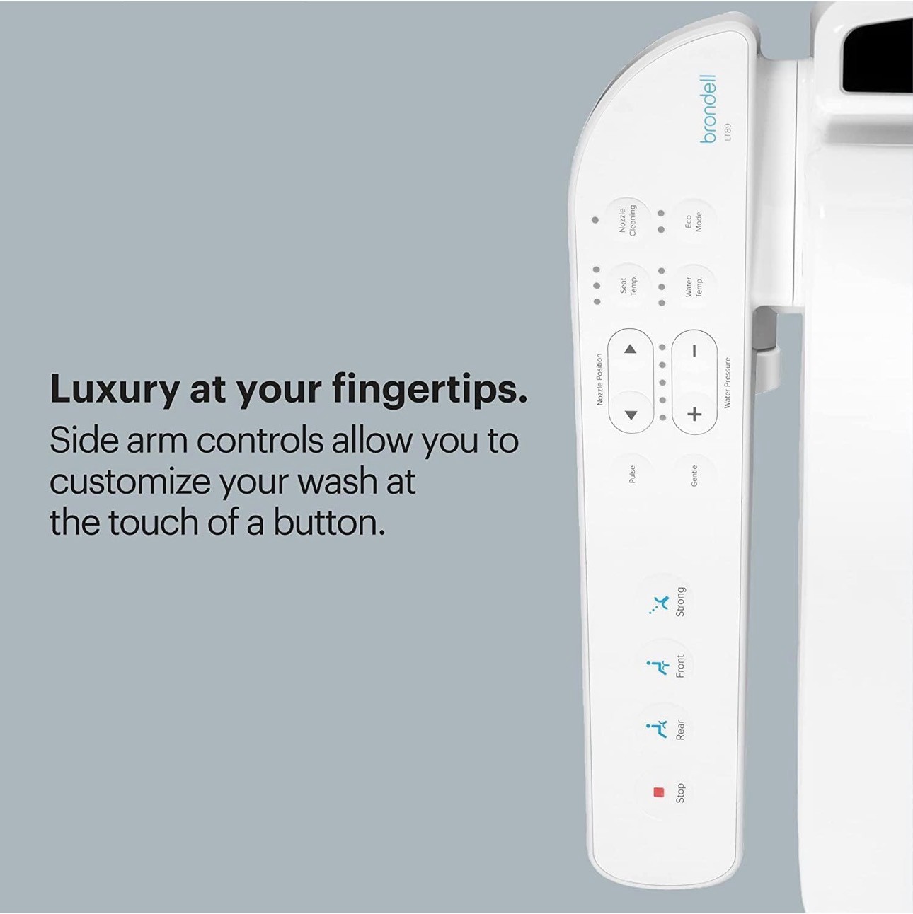 Electric Bidet Toilet Seat Arm Control Warm Water Wash Stainless - photo 5