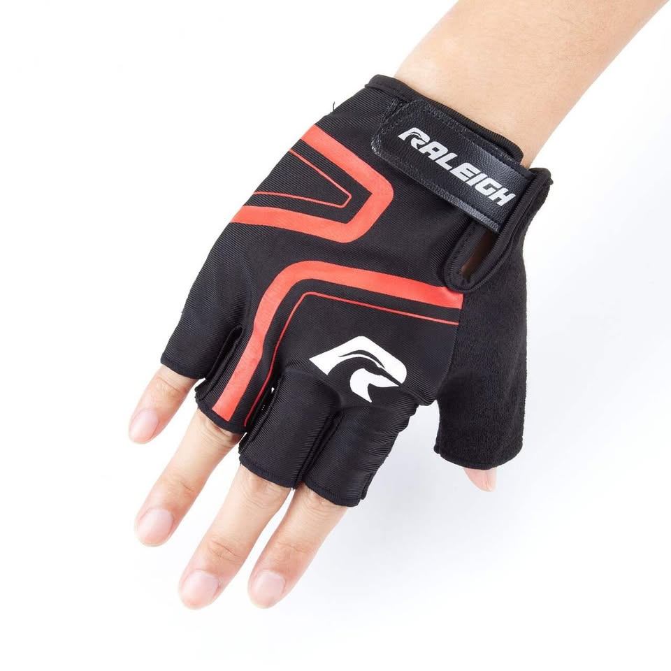 Raleigh Fingerless Foam Padded Cycling/Bike Gloves, Black - photo 3
