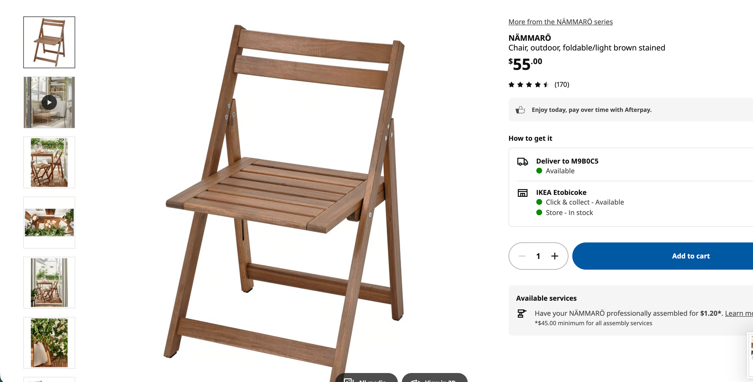 Ikea Wooden Folding Table and Chairs Set outdoor - photo 2