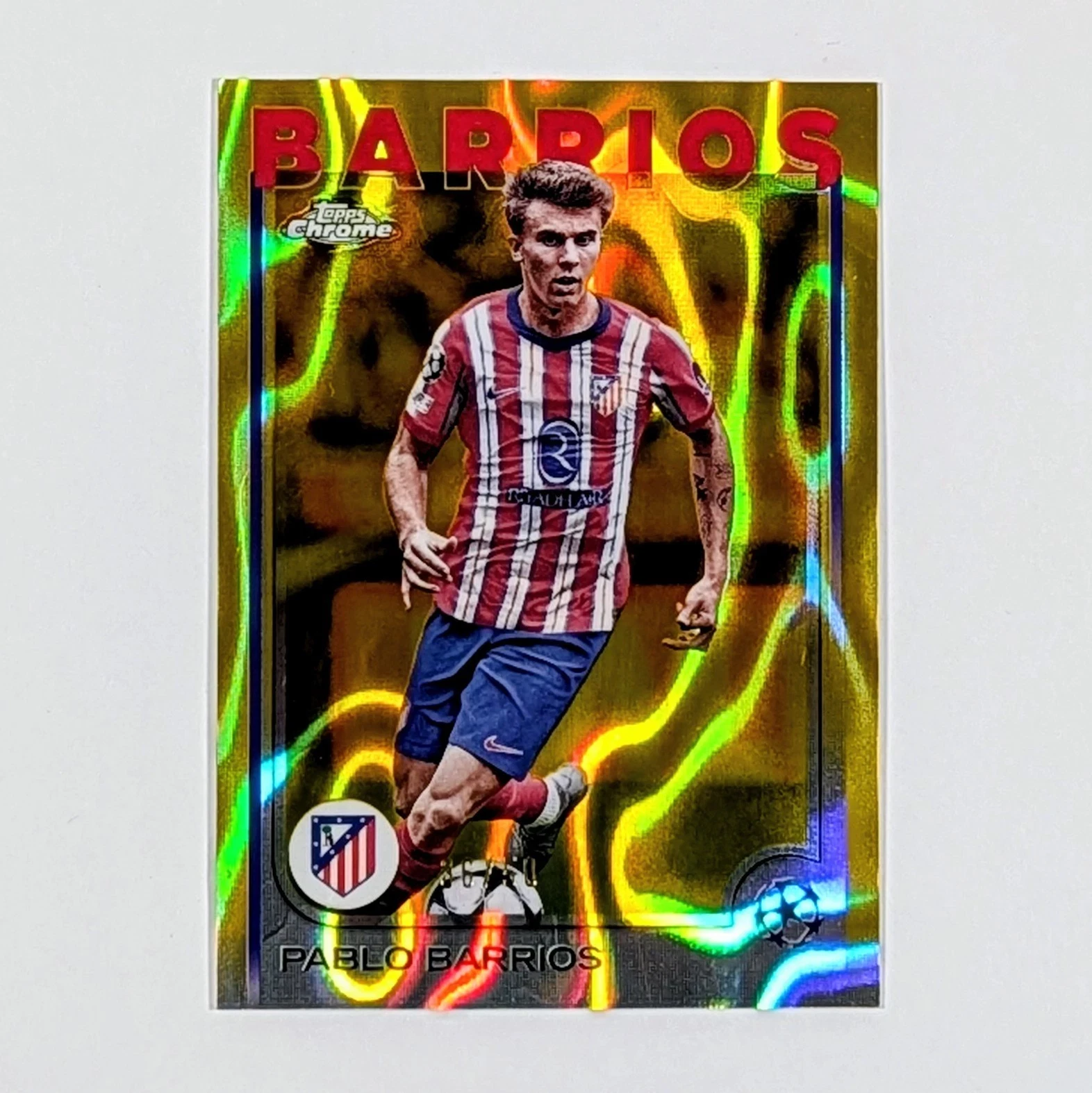 2024-25 Topps Chrome Pablo Barrios Gold Lava Refractor /50 #123
