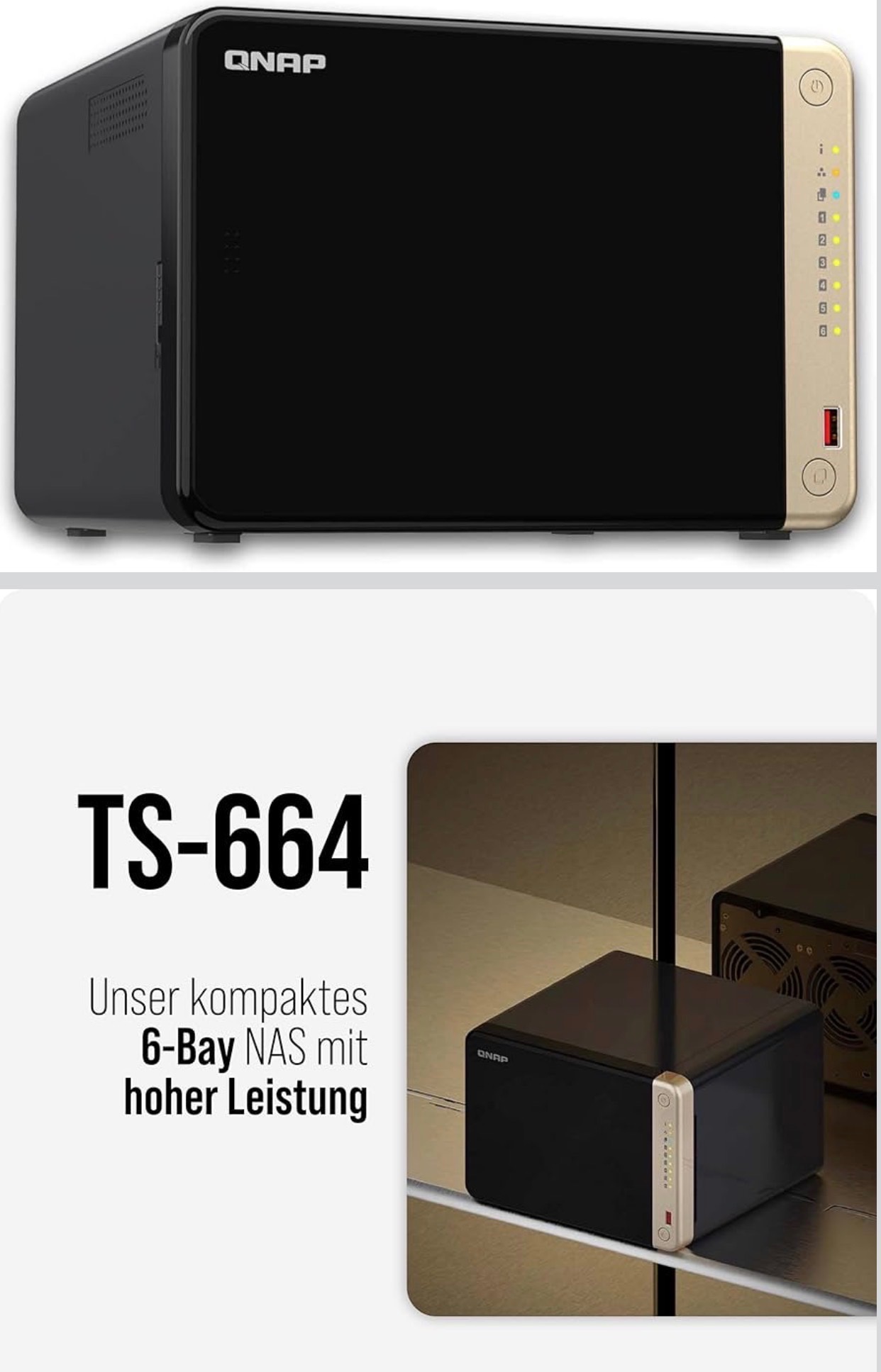 QNAP TS-664 6 Bay 8GB 2.9GHz | Expandable RAM