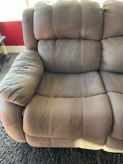 Microsuede recliner couch - photo 2