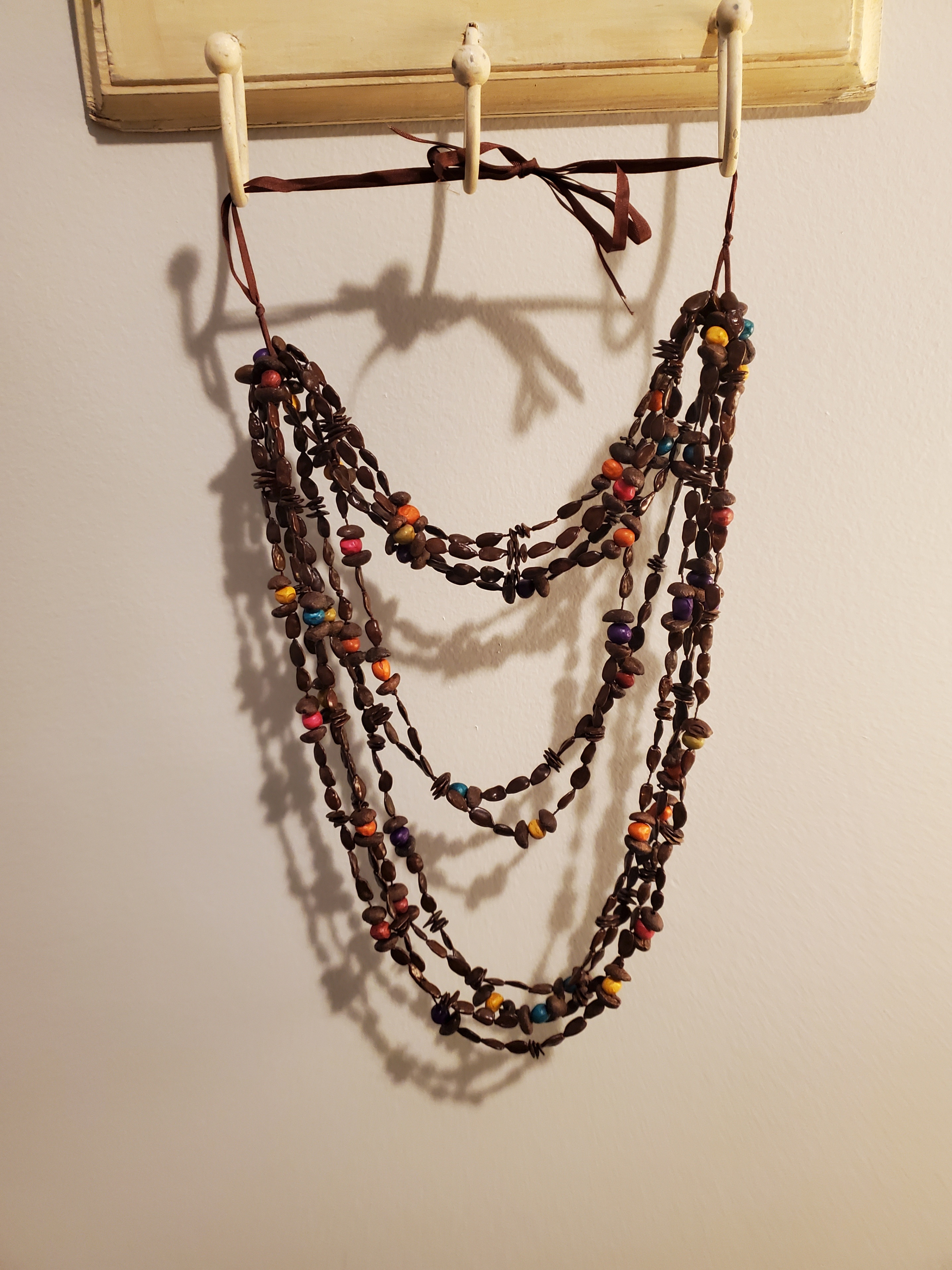 Brown Beaded Seed Necklace