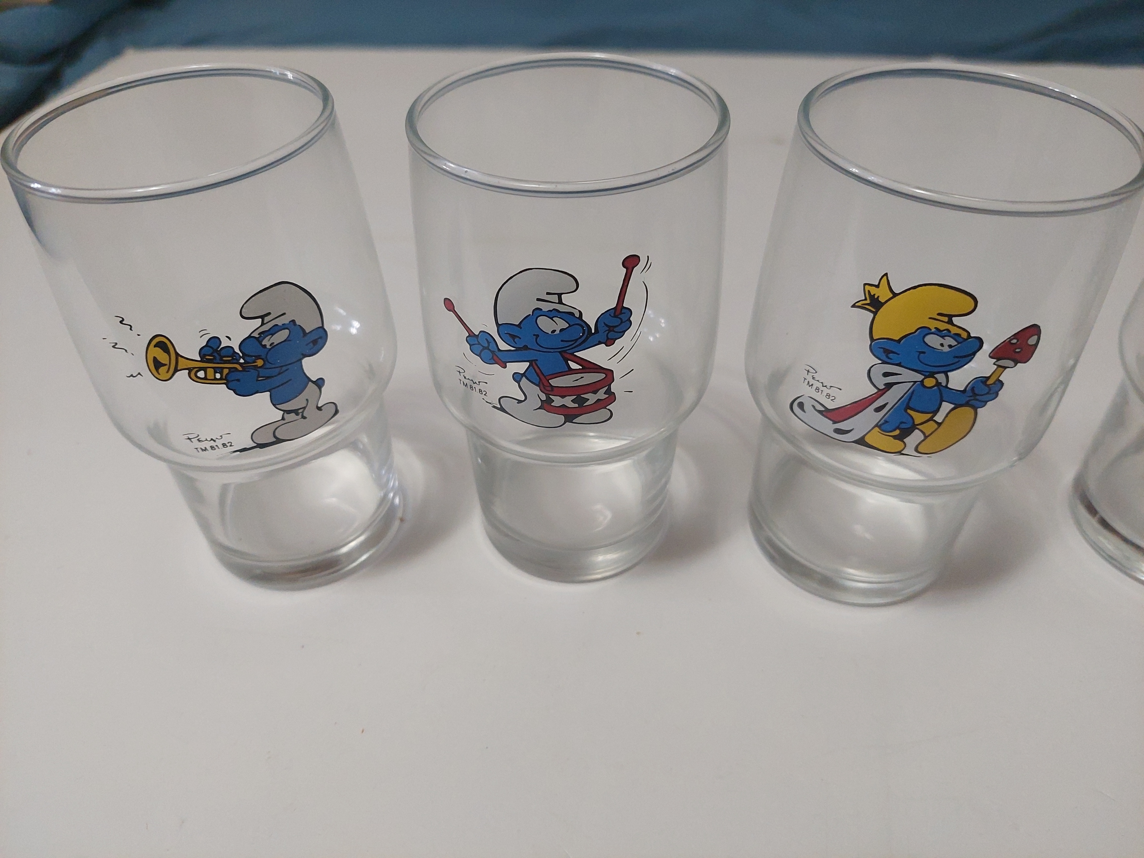 Smurfs Drinking Glasses - Set of 5